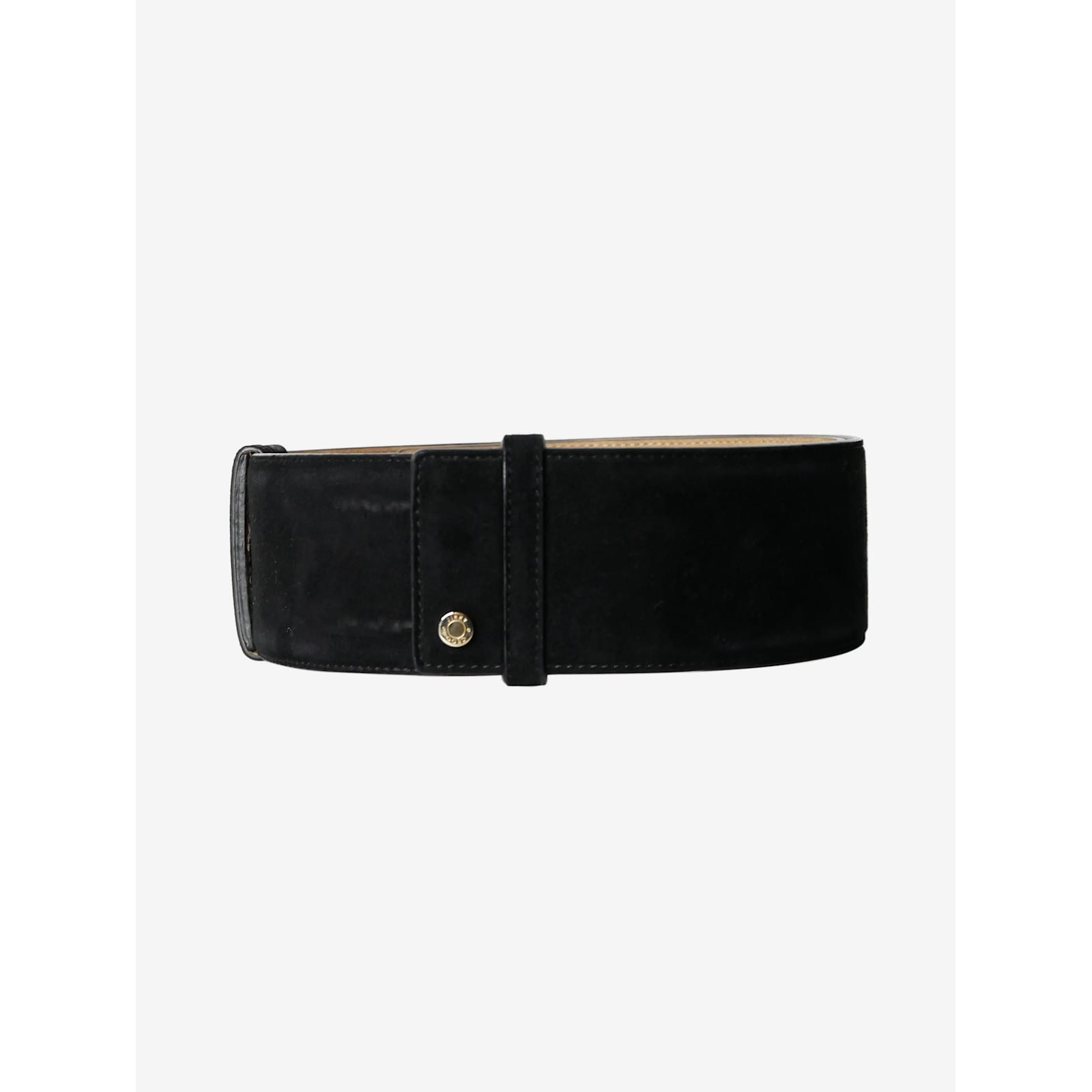 Jimmy Choo Black suede belt Leather ref.986307 - Joli Closet
