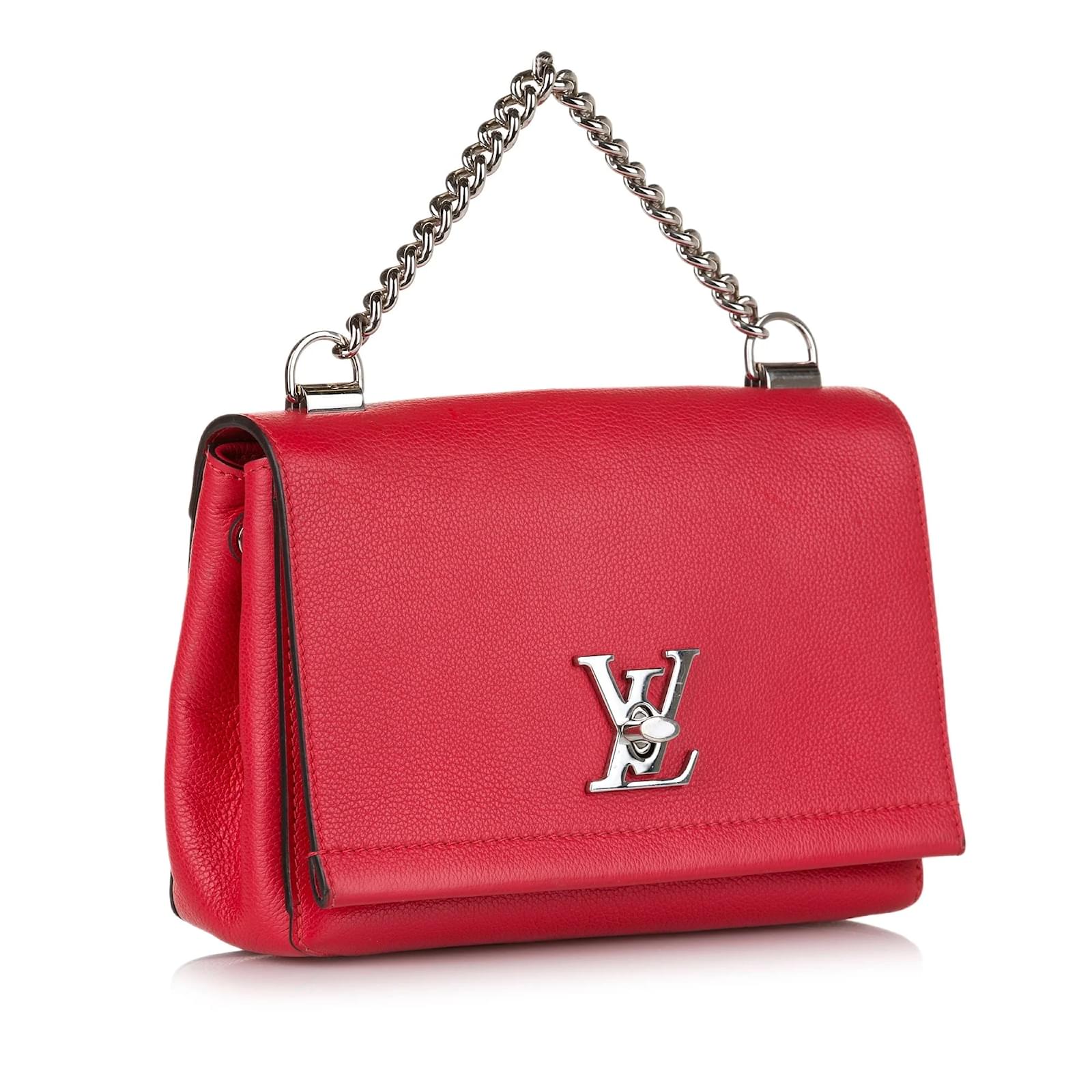 Twist Louis Vuitton Red Leather Lockme II BB cross-body bag ref