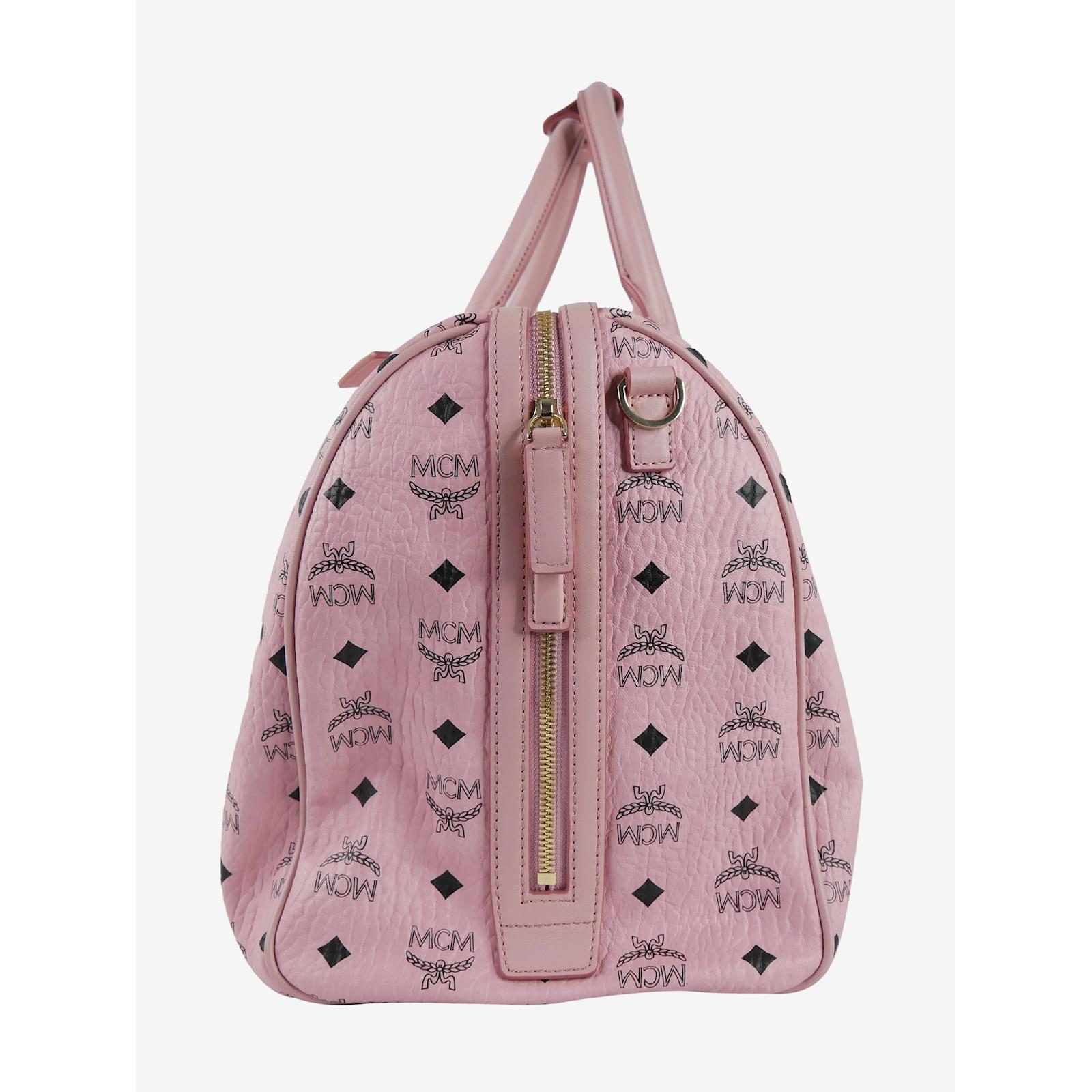 MCM Pink Ottomar Weekender bag Joli Closet