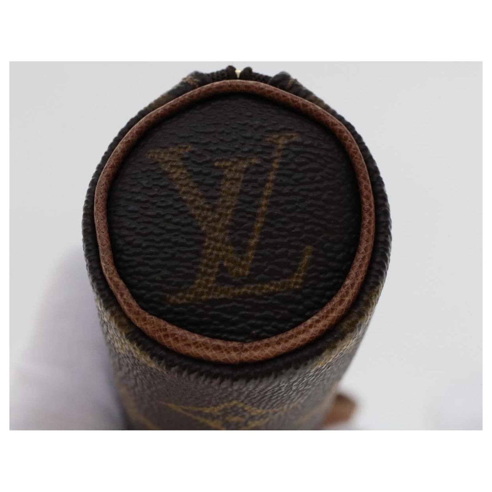 LOUIS VUITTON Monogram Etui 3 Ball de Golf Pouch M58249 LV Auth 40118