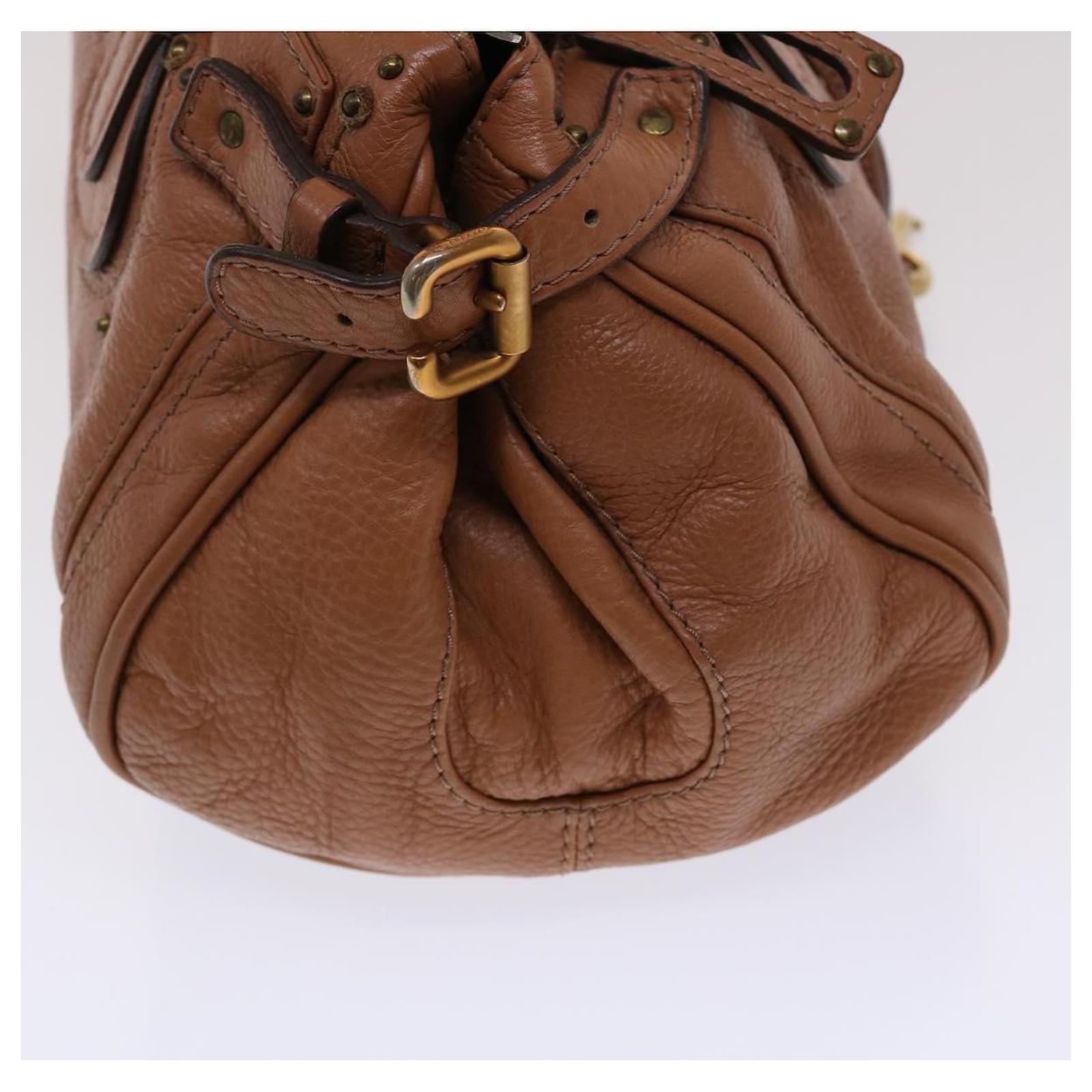 Chloé Chloe Paddington Hand Bag Leather Brown 01-07-51-5191 Auth
