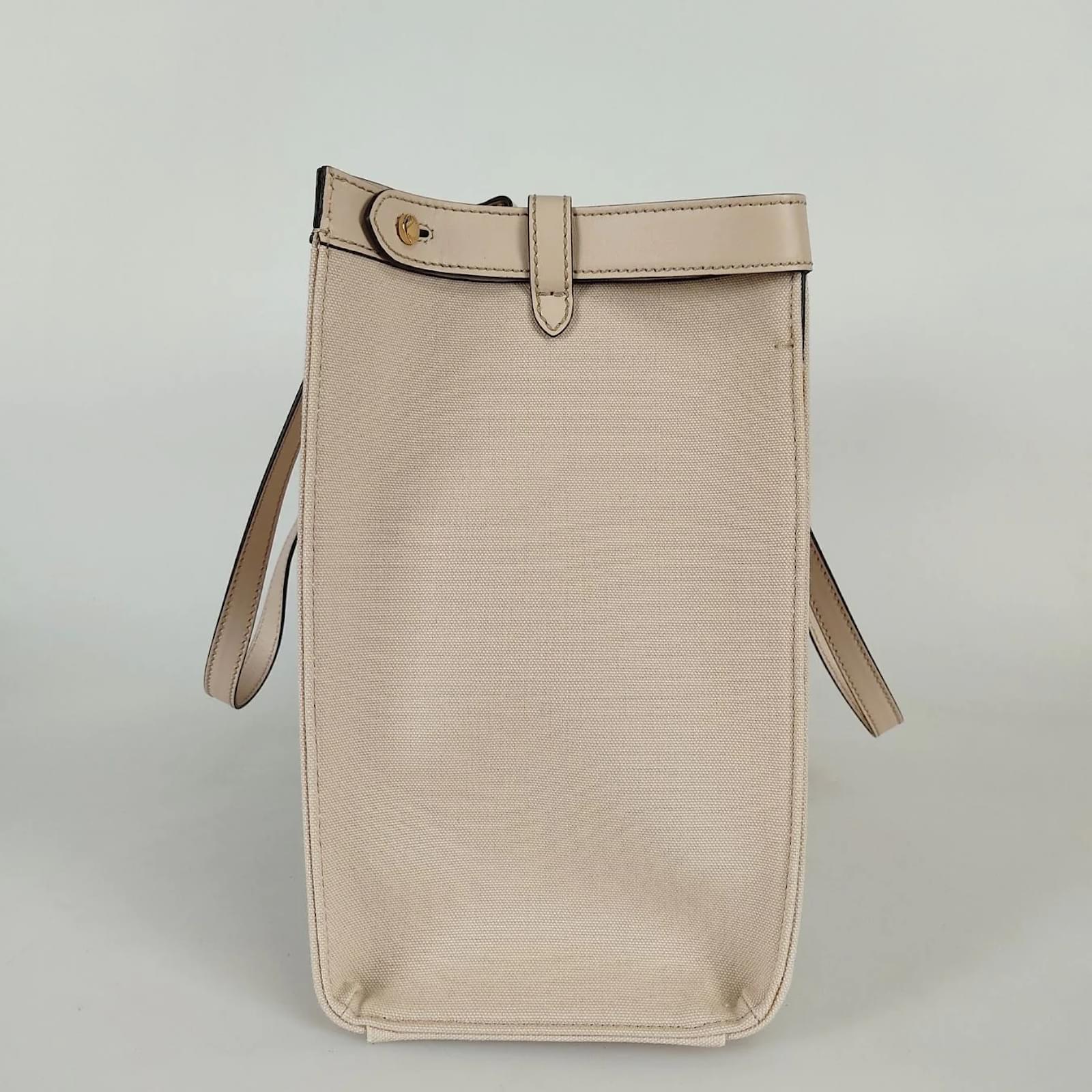 Borsa a tracolla Fendi Fendi Peekaboo Tote Medium Canvas rosa Tela