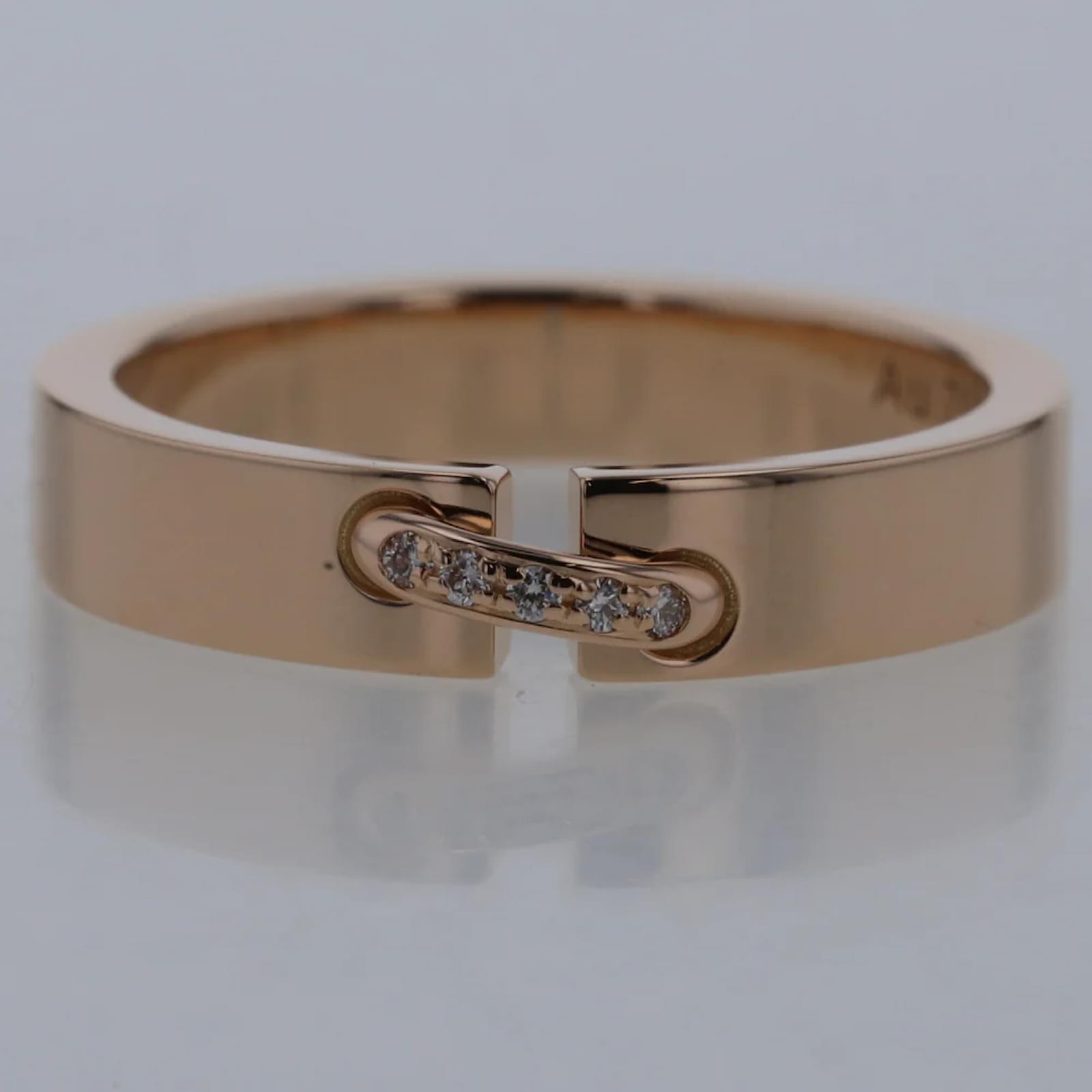 Chaumet 18k Gold Liens Évidence Diamond Wedding Band 80542 Metal