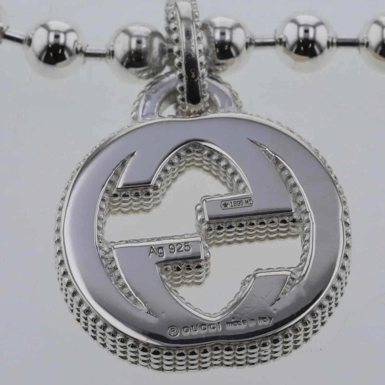 Gucci Interlocking G Ball Chain Bracelet Silvery Silver Gucci Interlocking G Ball Chain Bracelet Silvery Silver
