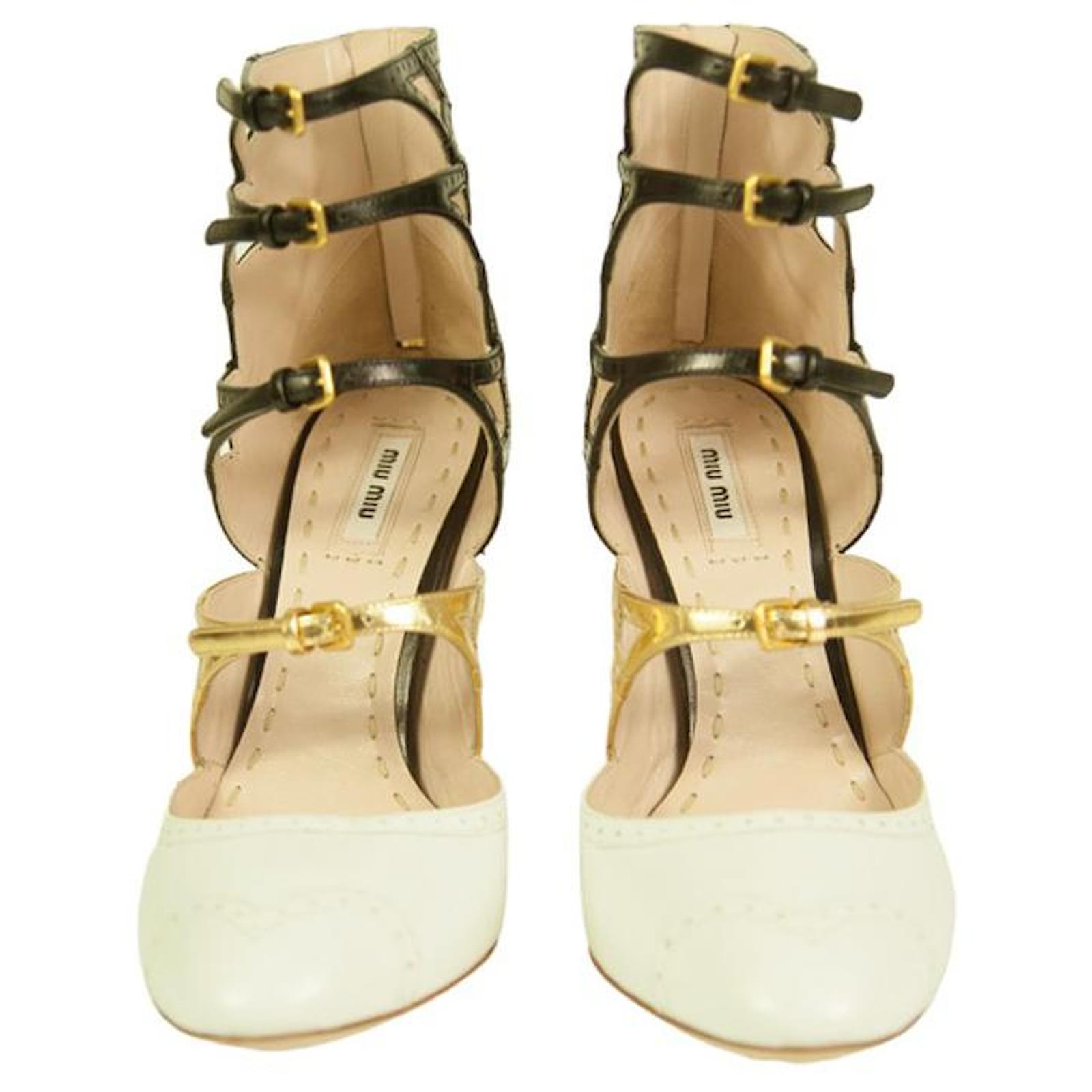 靴 Miu Miu Strap Heels Miu Miu Heels, 39.5 - Huntessa Luxury Online Consignment