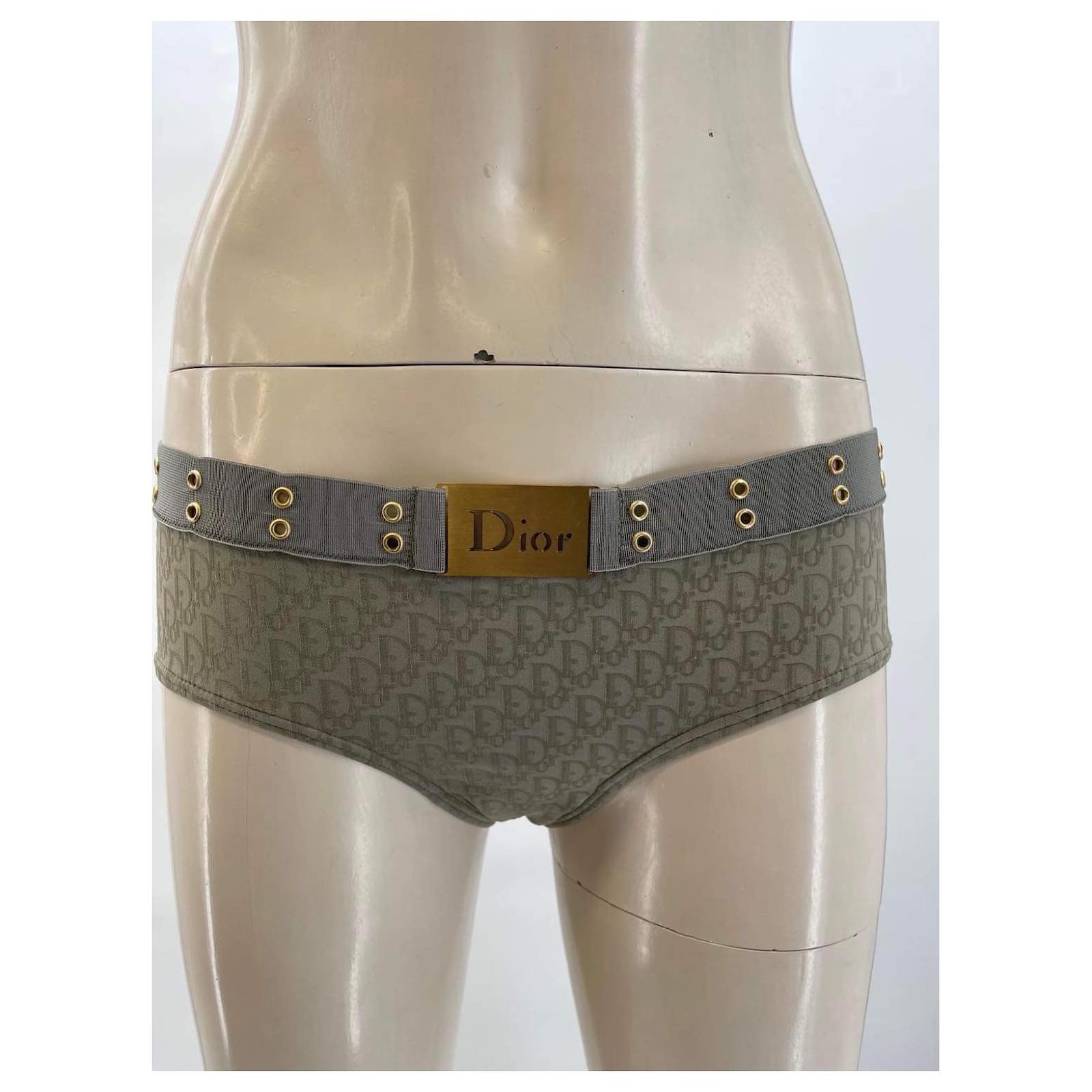 Christian Dior Bikini Dior monogramme Kaki Khaki détails