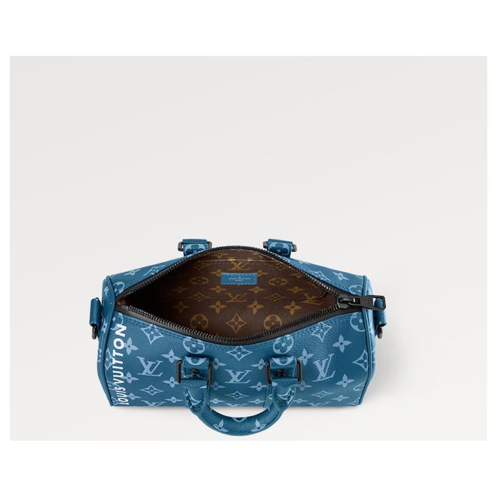 Louis Vuitton LV Keepall 25 Blue monogram Cloth ref.990845 - Joli