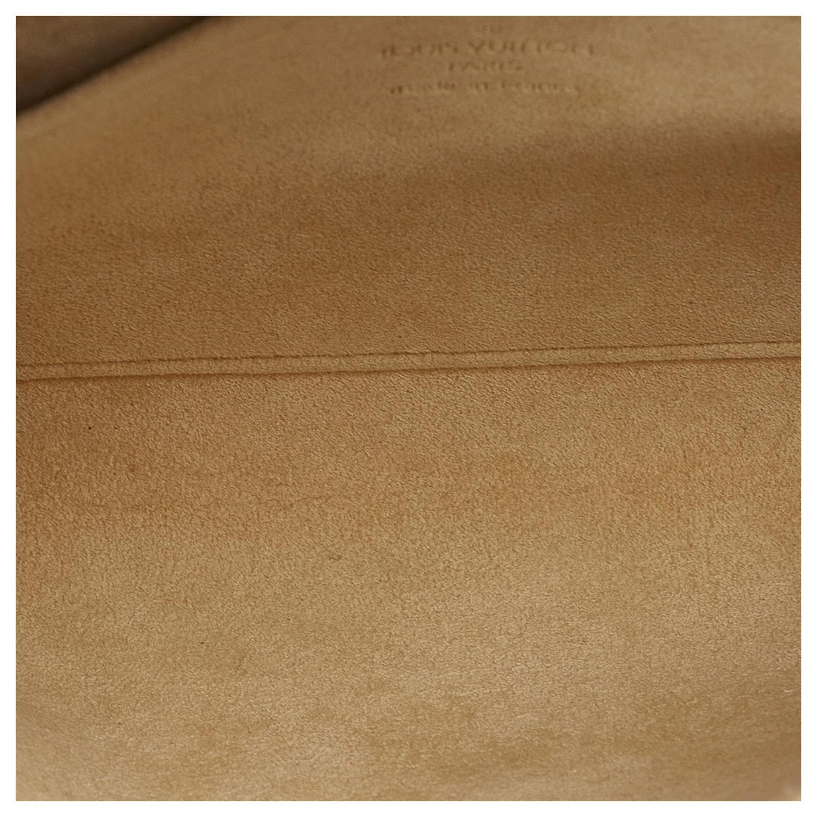 Louis Vuitton Brown Monogram Pochette Twin GM Leather Cloth ref.990978 -  Joli Closet