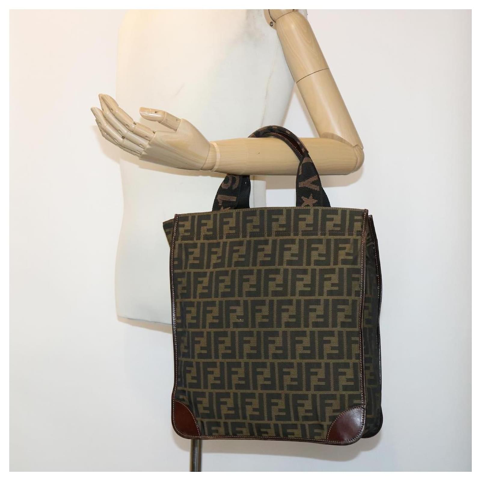 Fendi Zucca Brown Fabric Tote