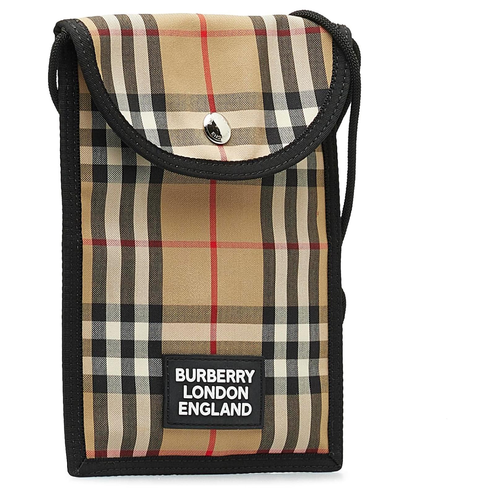 Burberry Beige Vintage Check Canvas Phone Case Burberry London