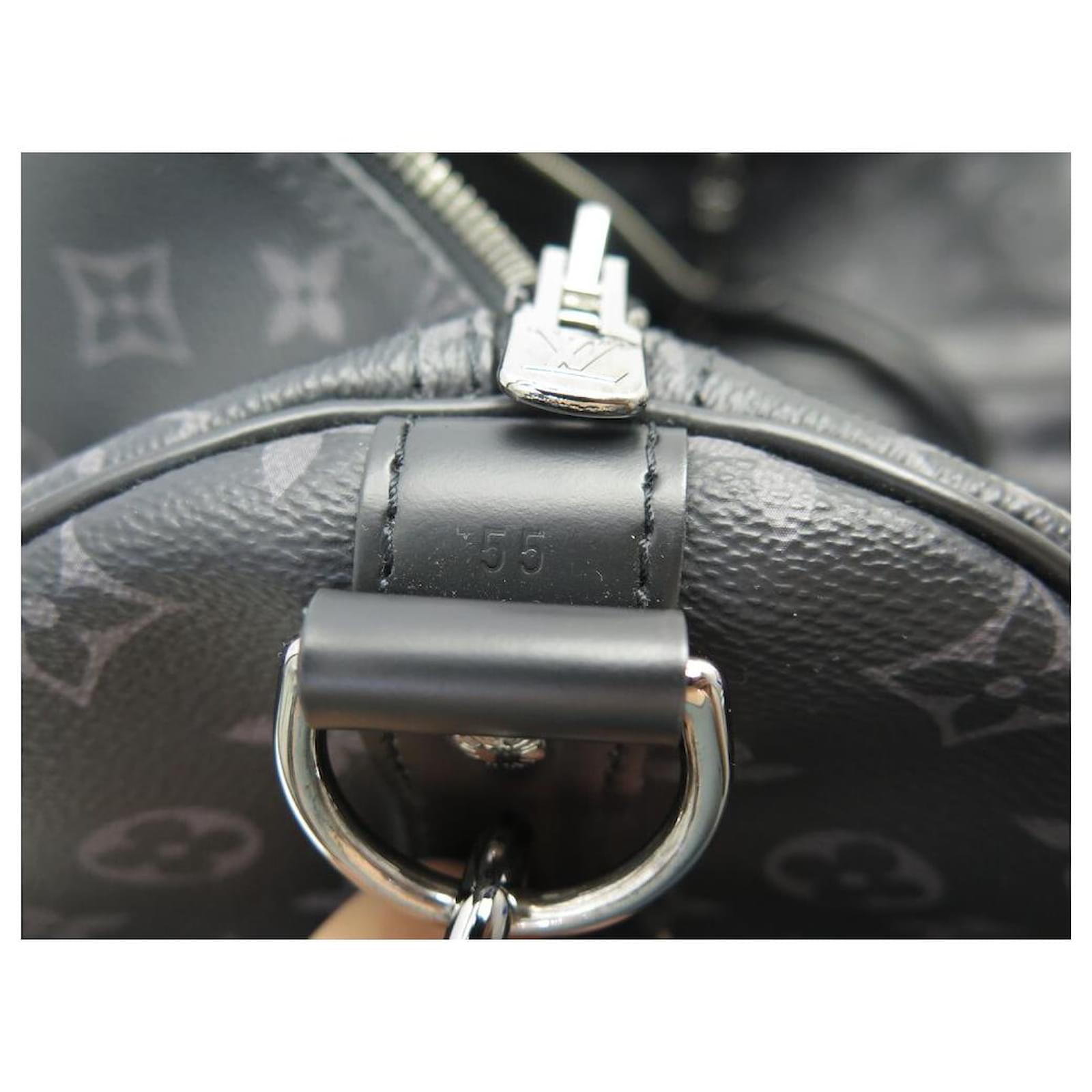 NEW LOUIS VUITTON KEEPALL TRAVEL BAG 55 ECLIPSE BAG MONOGRAM CANVAS Grey  Cloth ref.991696 - Joli Closet