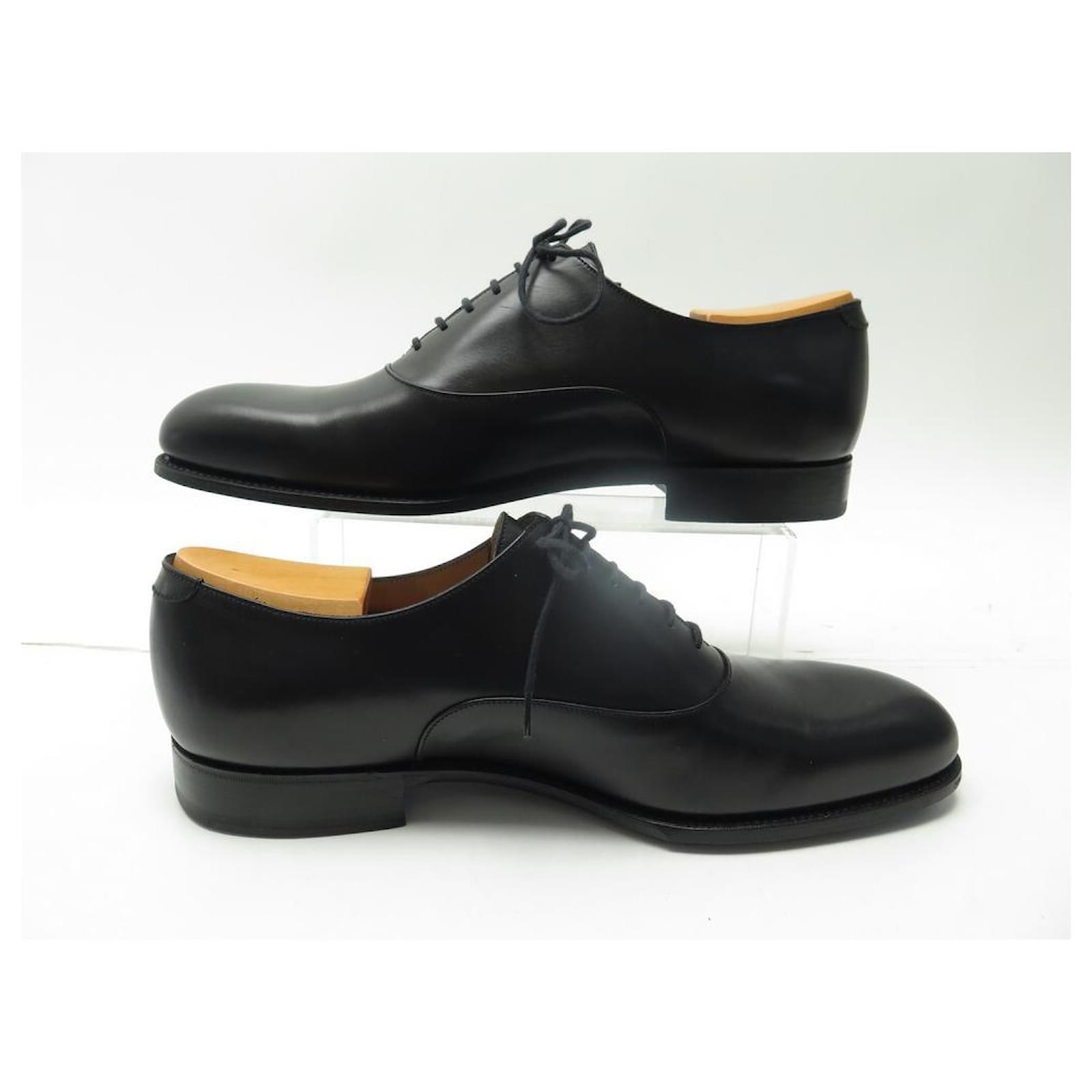 NEW JM WESTON RICHELIEU SHOES 486 10.5D 44.5 BLACK LEATHER SHOES ref.991749  - Joli Closet