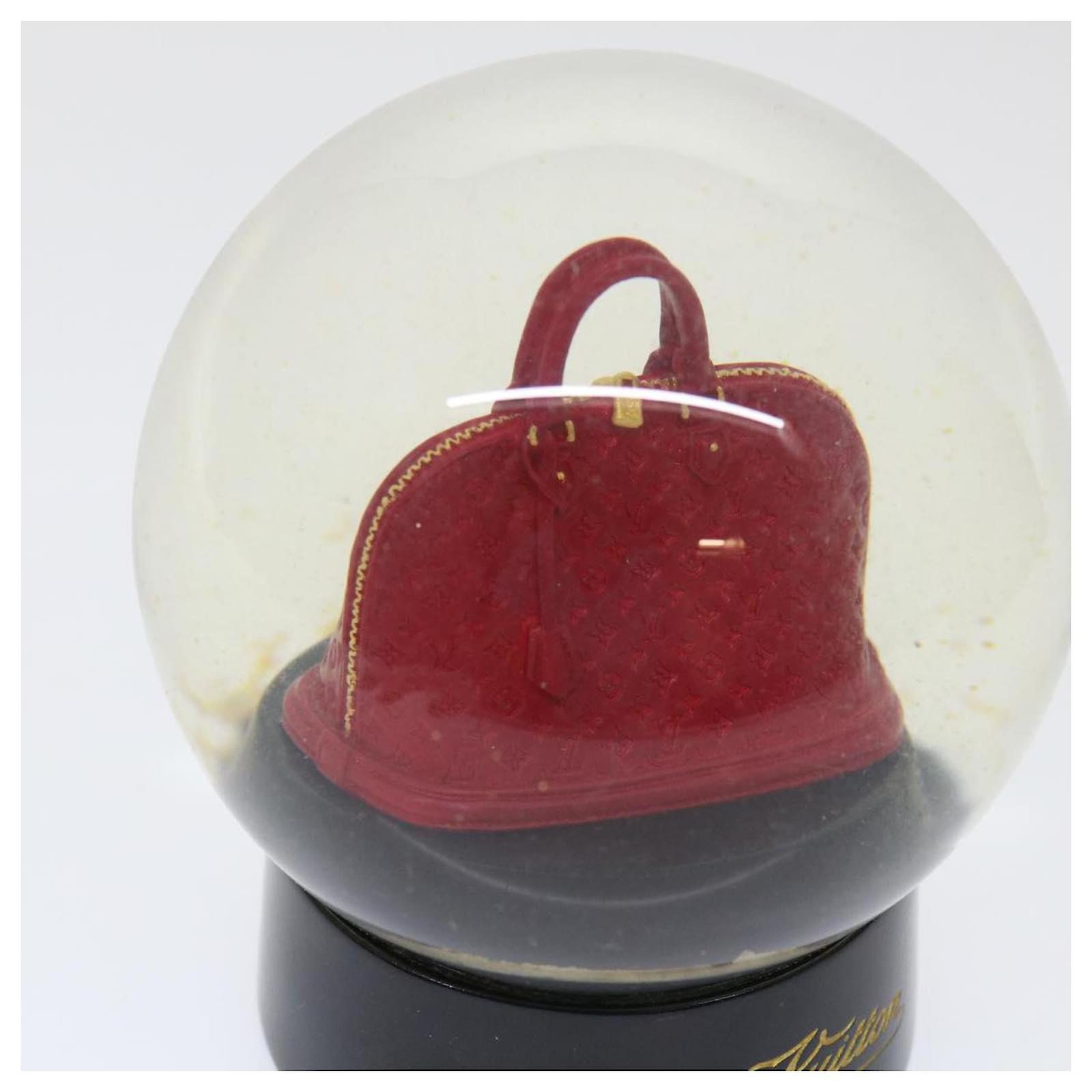 LOUIS VUITTON Snow Globe Alma VIP Limited Clear Red LV Auth 21565