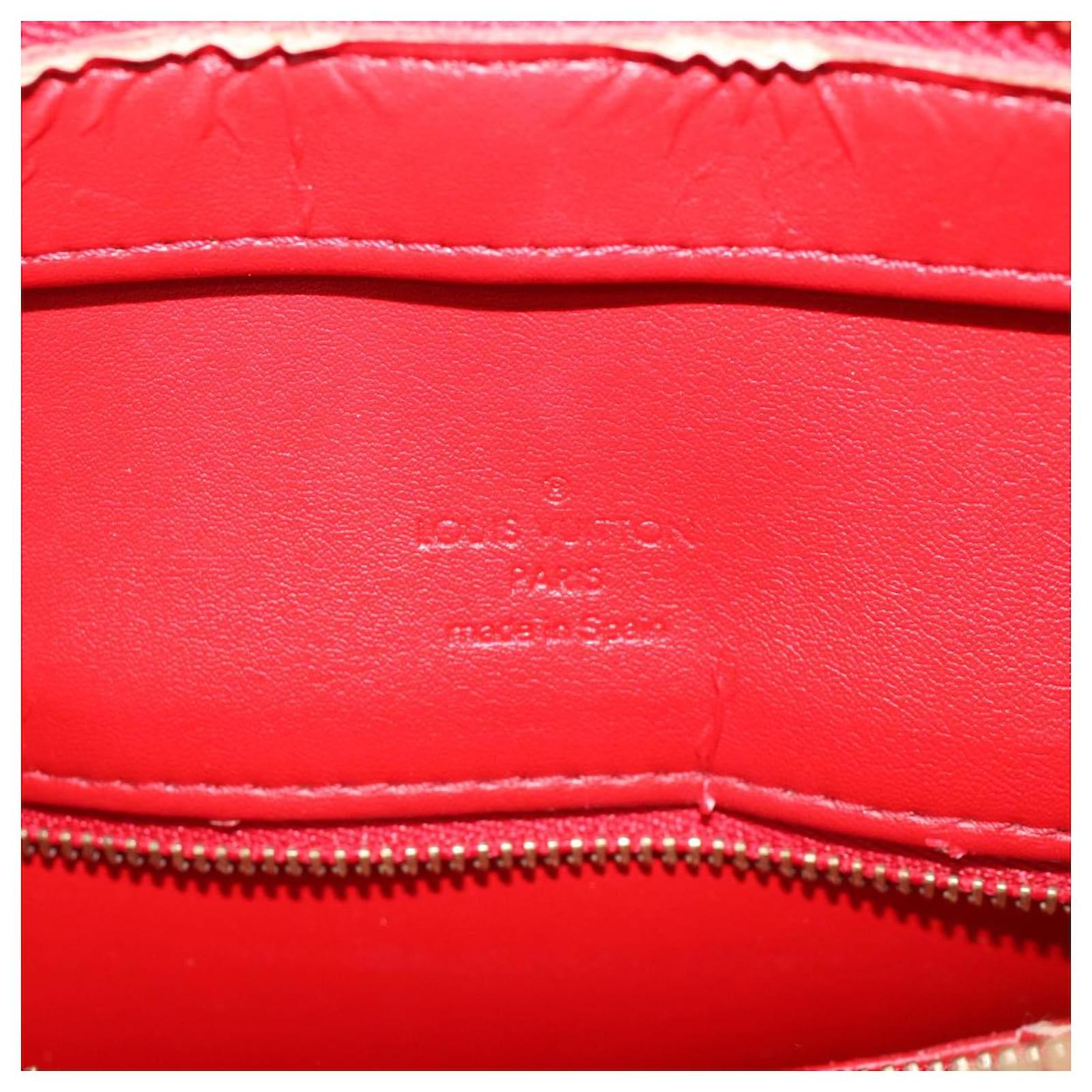 LOUIS VUITTON Monogram Vernis Houston Hand Bag Red M91092 LV Auth 47972  Patent leather ref.993443 - Joli Closet