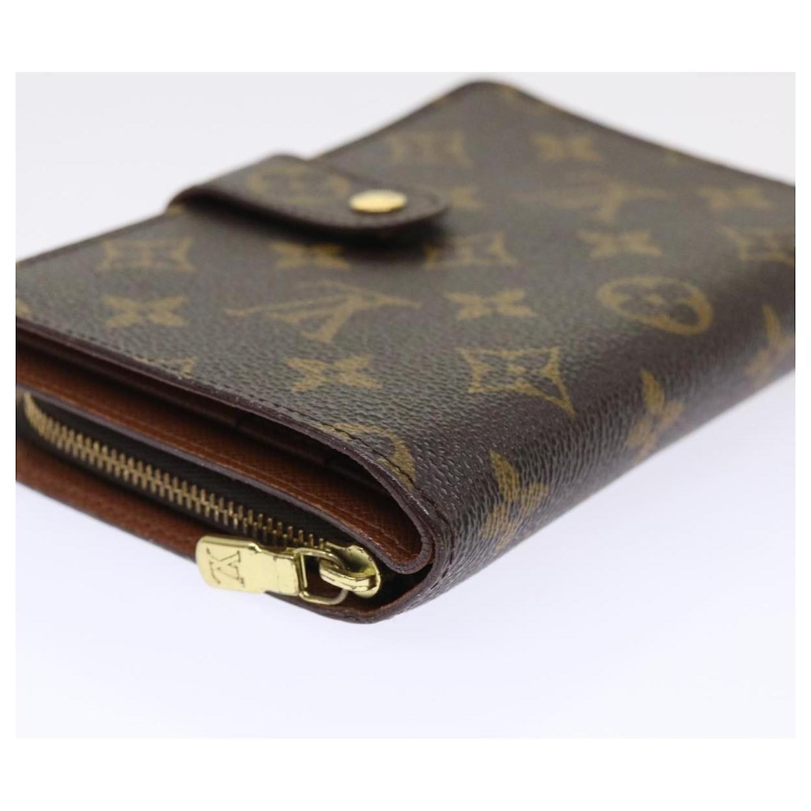 Louis Vuitton Monogram Porte Papier Zip Wallet M61207 Brown Cloth