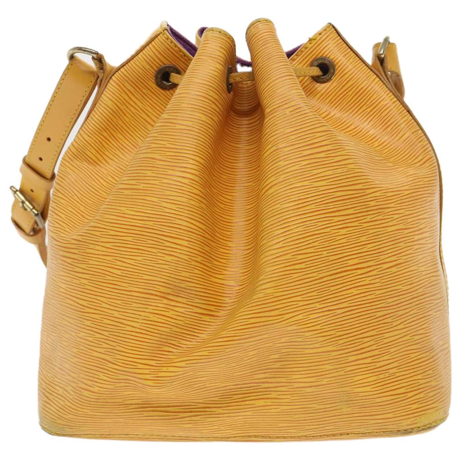 Louis Vuitton Petit Noe Yellow Epi Bucket Bag