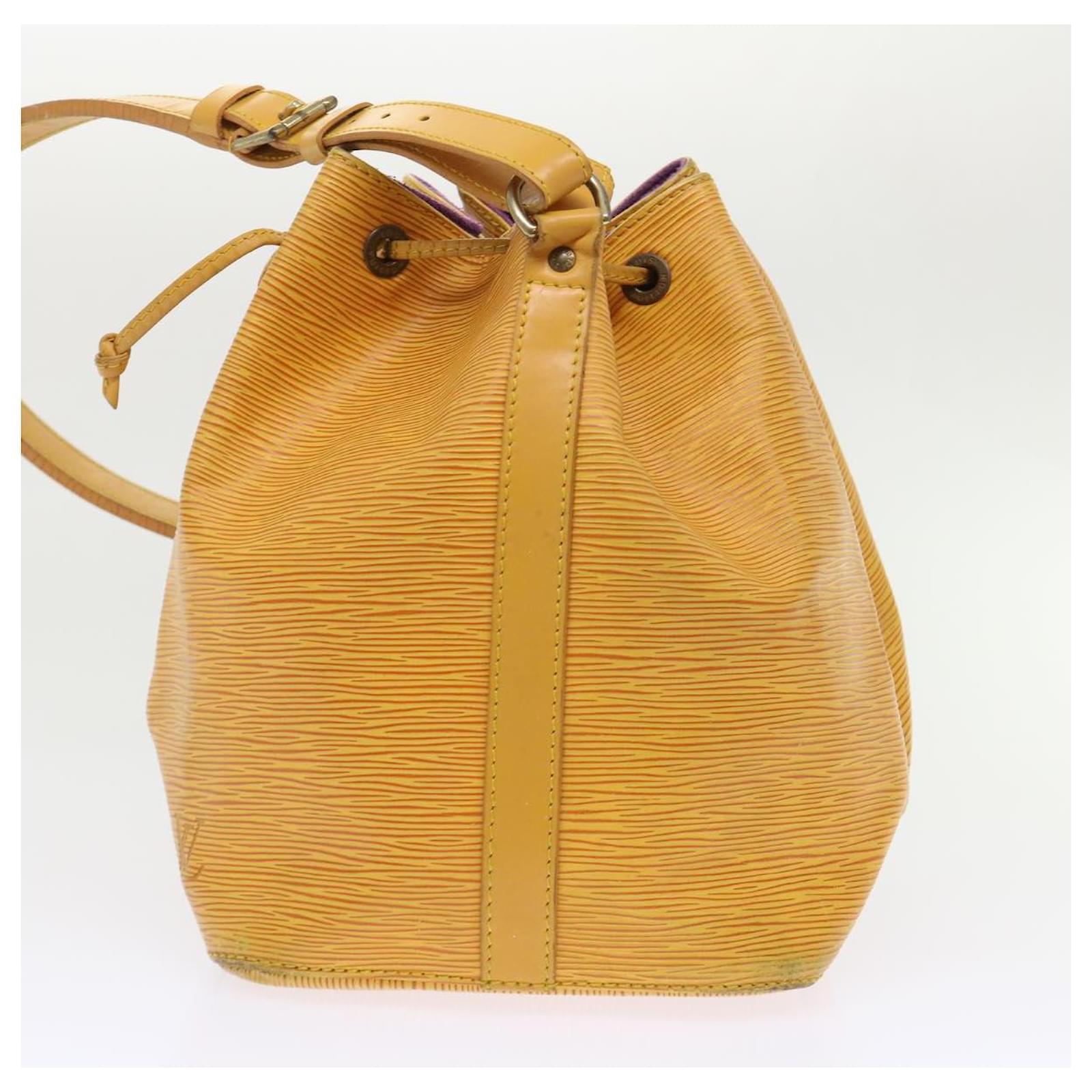 LOUIS VUITTON Epi Petit Noe Gold Buckle Shoulder Bag Yellow M44109