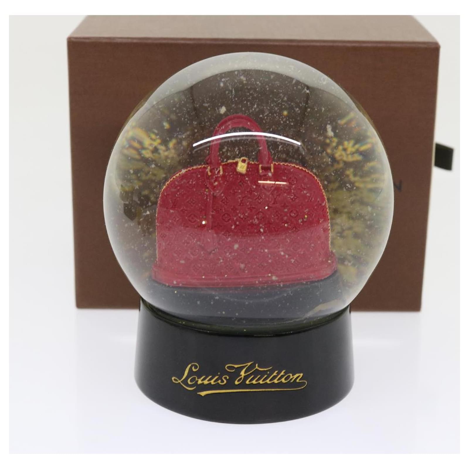 LOUIS VUITTON Snow Globe Alma VIP Limited Clear Red LV Auth 21565