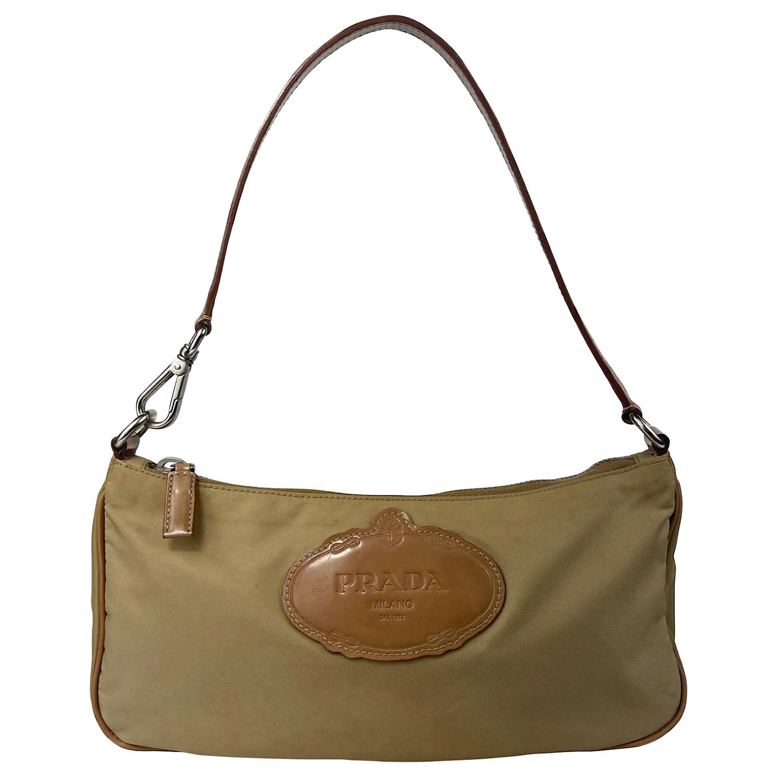 Prada Vintage Logo Mini bag Brown Leather Joli Closet