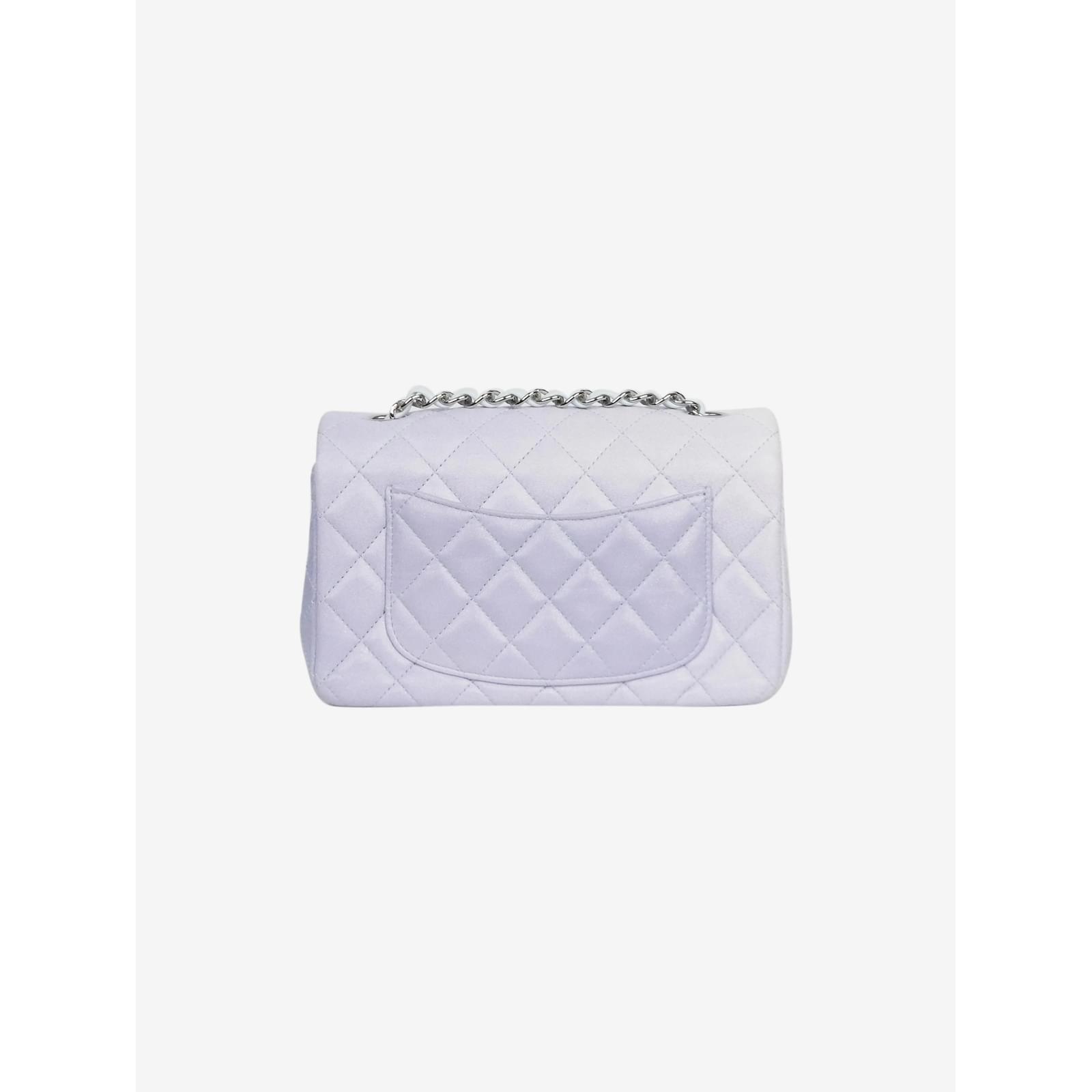 Chanel Quilted Calfskin Leather Square Mini Flap Bag Metallic Liliac -  Luxury In Reach
