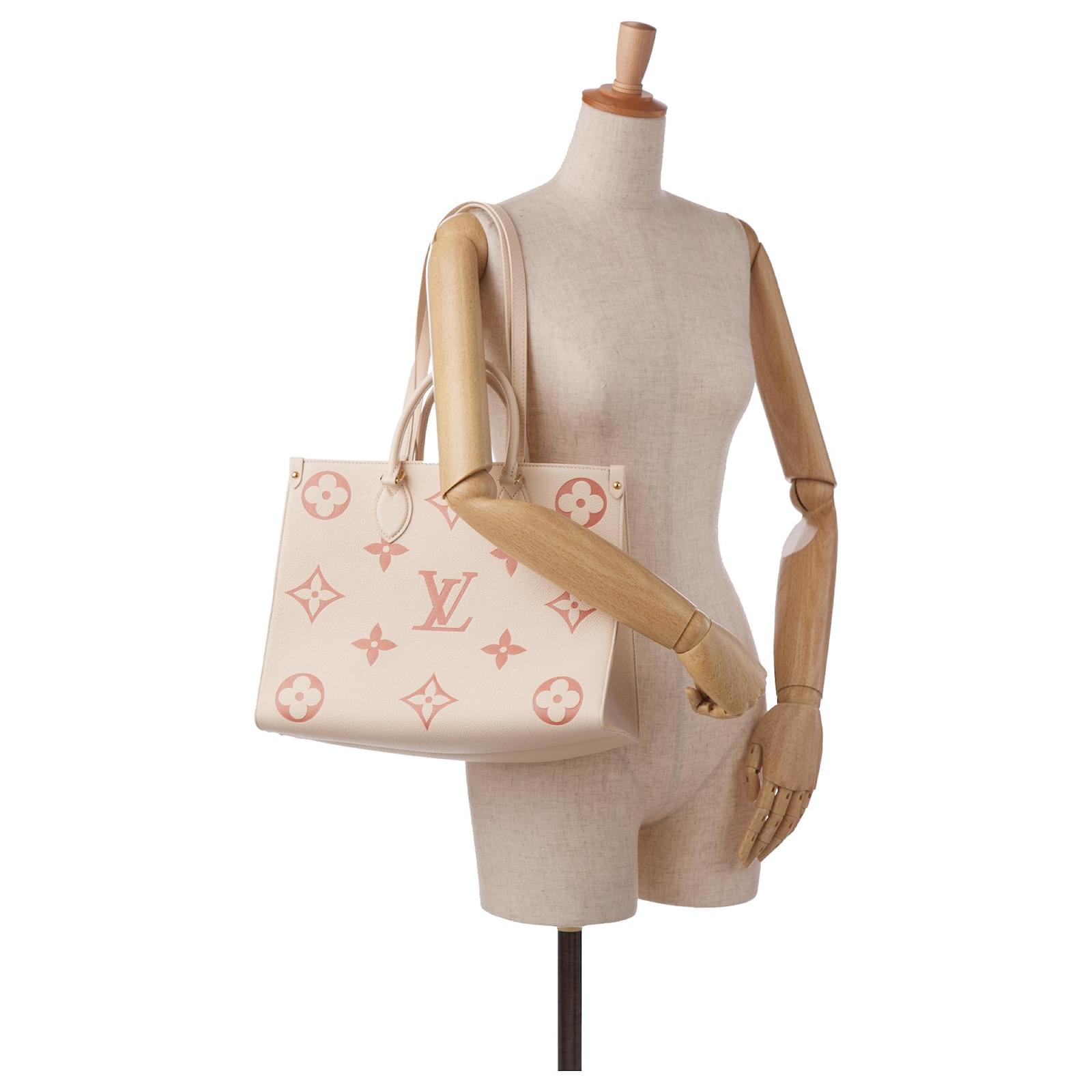 Louis Vuitton Black and Cream Empreinte Giant Monogram OnTheGo MM