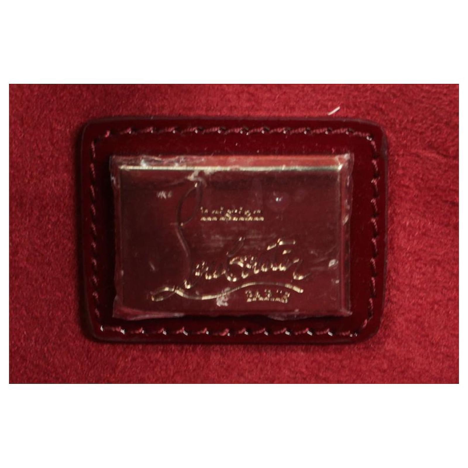 Christian Louboutin Clutch bags Dark red Patent leather ref.994613 - Joli  Closet
