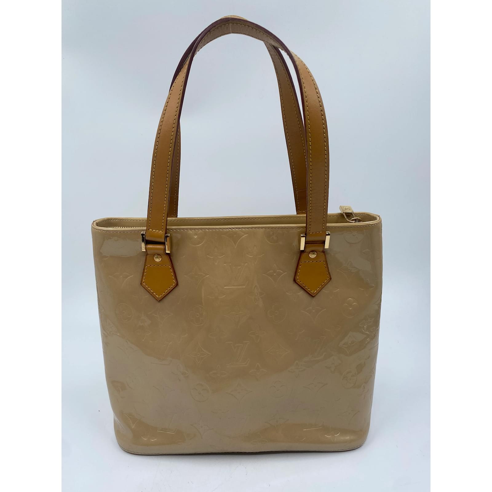 Anne klein pocket tote, Pre-Owned Louis Vuitton Brentwood Yellow Monogram  Vernis Patent Leather Tote bag