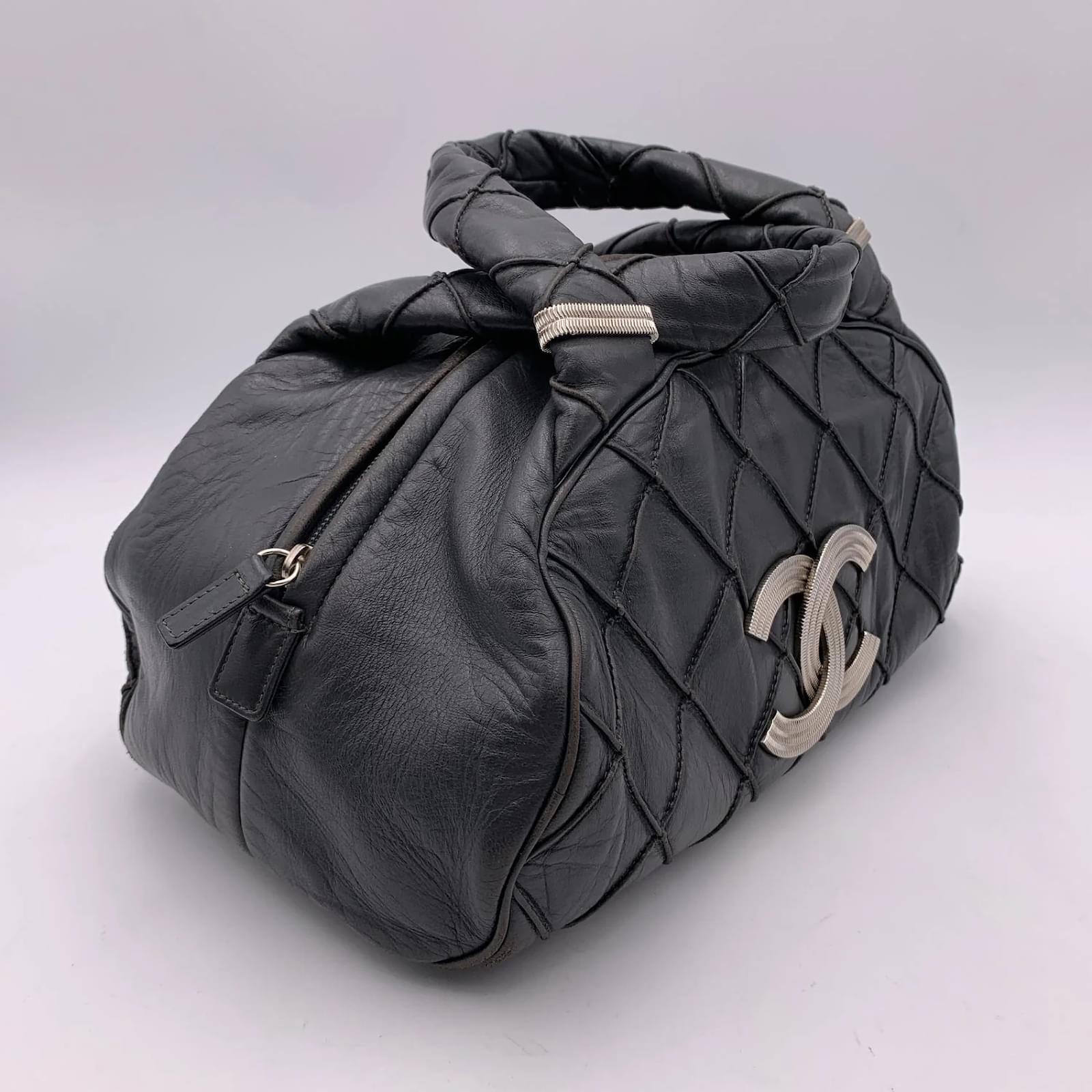 CHANEL Paris Dallas Pony Hair Leather Fringe Bowling Bag Black-US