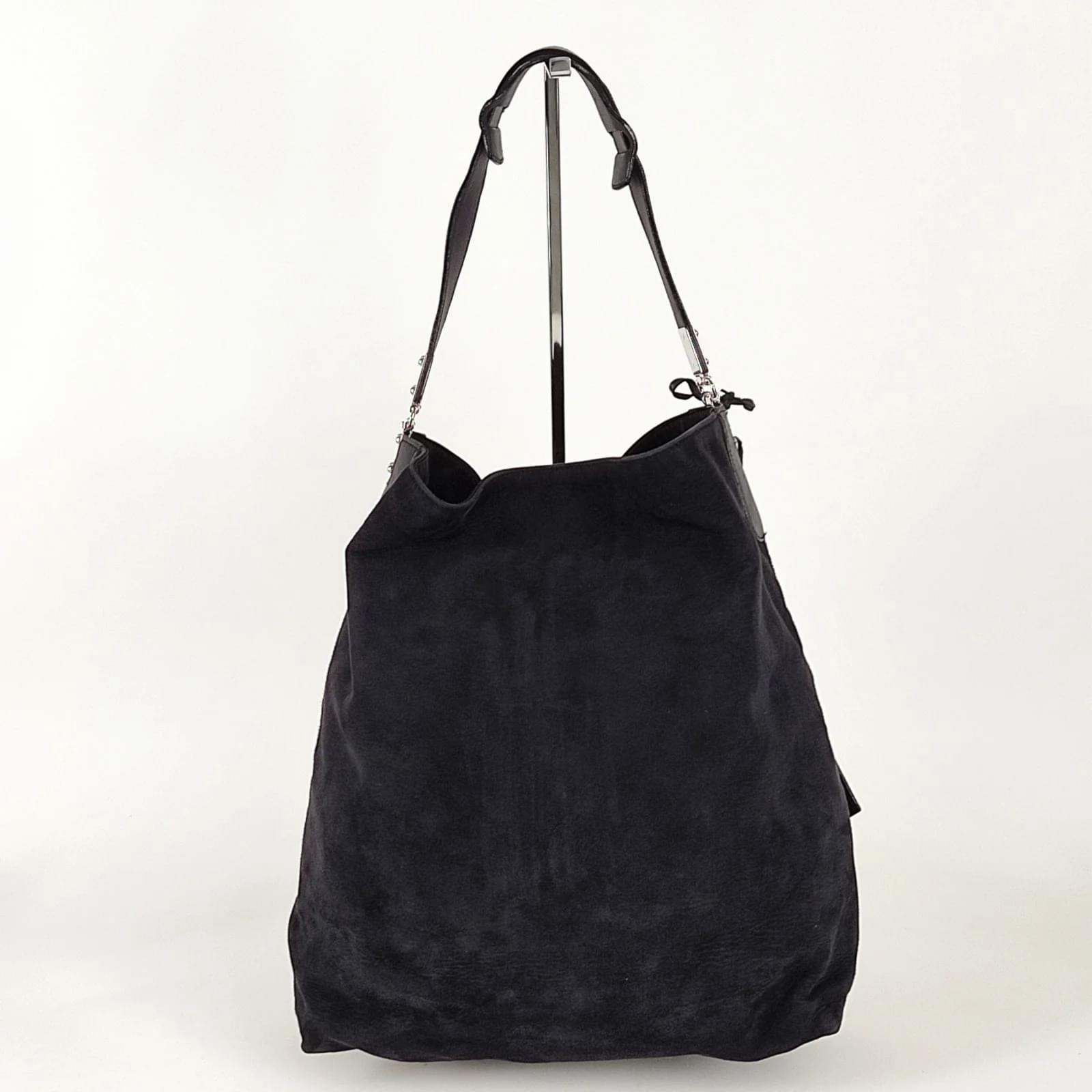 Black Suede Leather Tote Bag,Large Black Bag,Black Shoulder Suede Tote Bag