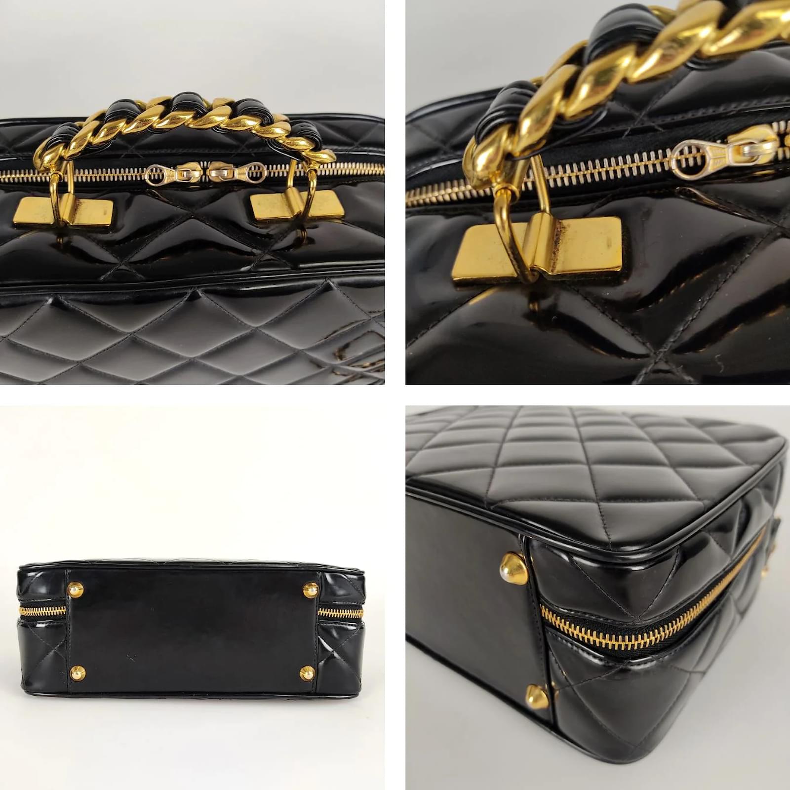 Chanel Cube Vintage Patent Leather For Sale at 1stDibs