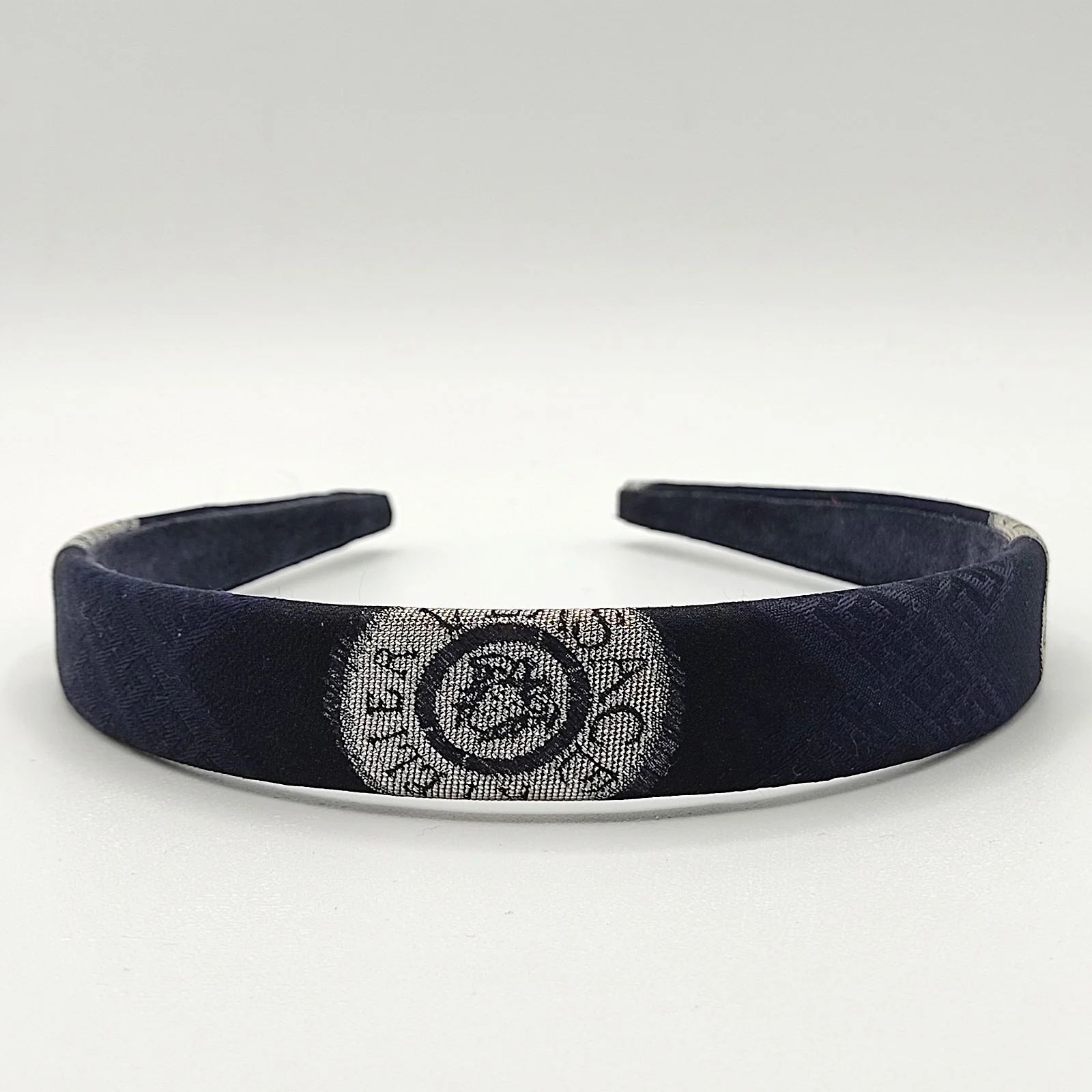 Versace Gianni Versace vintage headband in blue silk and 