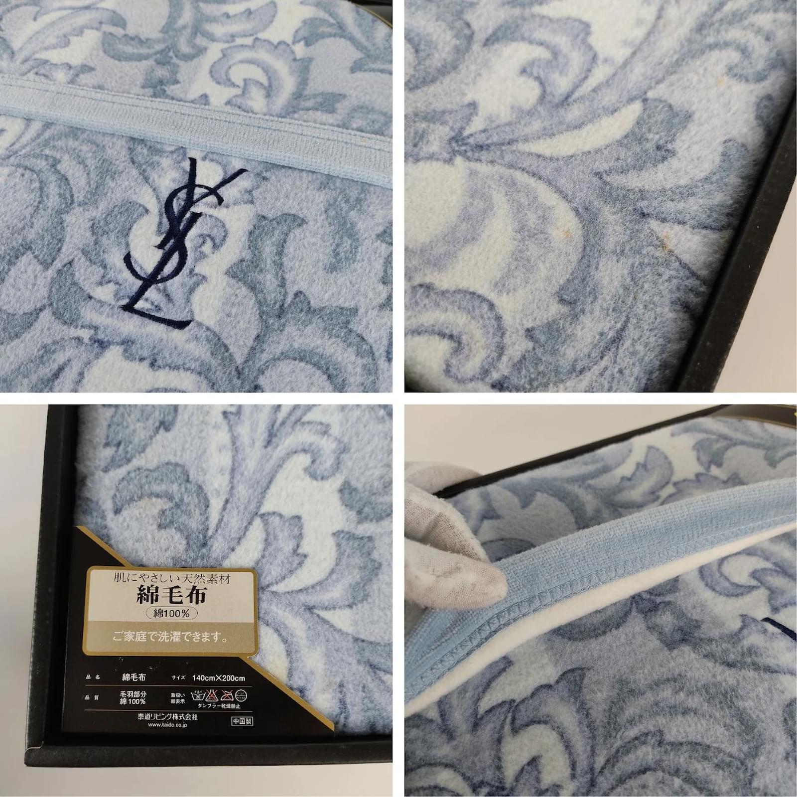 YVES SAINT LAURENT 毛布 140x200cm Saint Laurent Yves Saint Laurent plaid blanket 140x200 cm in