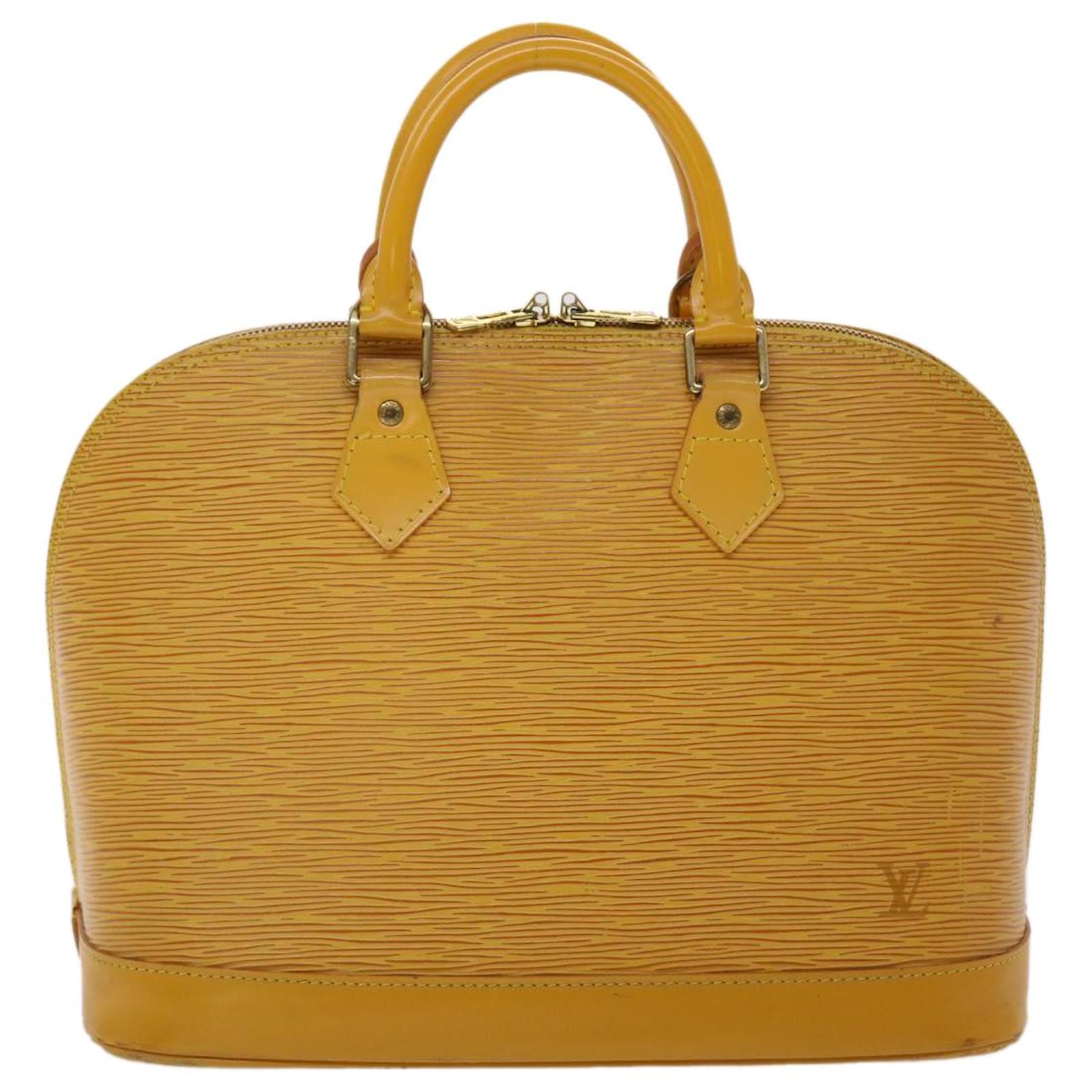 Louis Vuitton Alma PM Handbag Yellow EPI Leather Bag M52149 - EXCELLENT