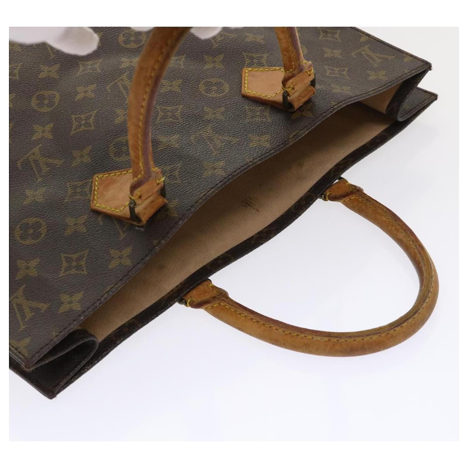 Authentic Louis Vuitton Tote Bag Sac Plat Brown Monogram M51140