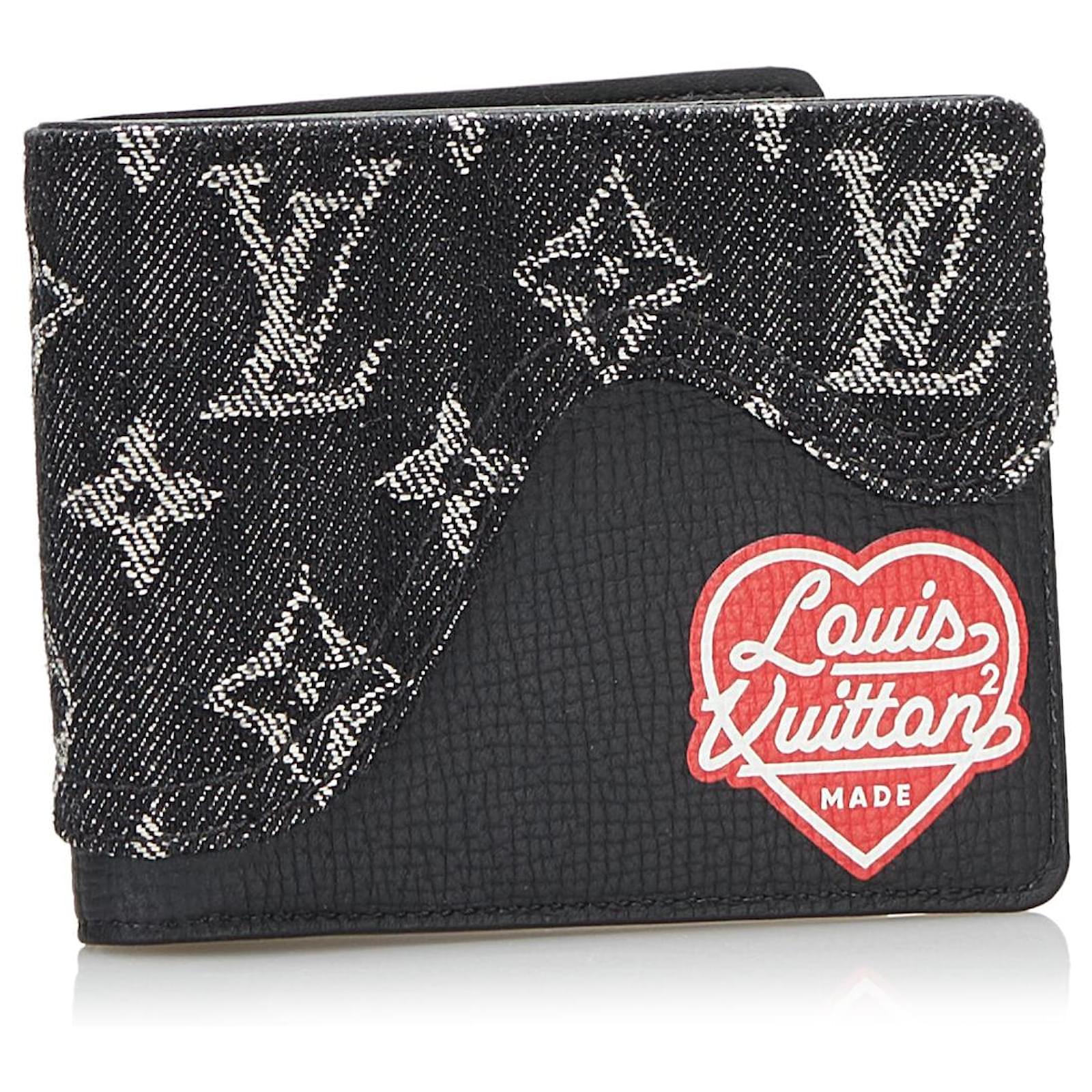 Louis Vuitton Black Nigo Monogram Denim Slender Wallet Cloth ref.997648 -  Joli Closet