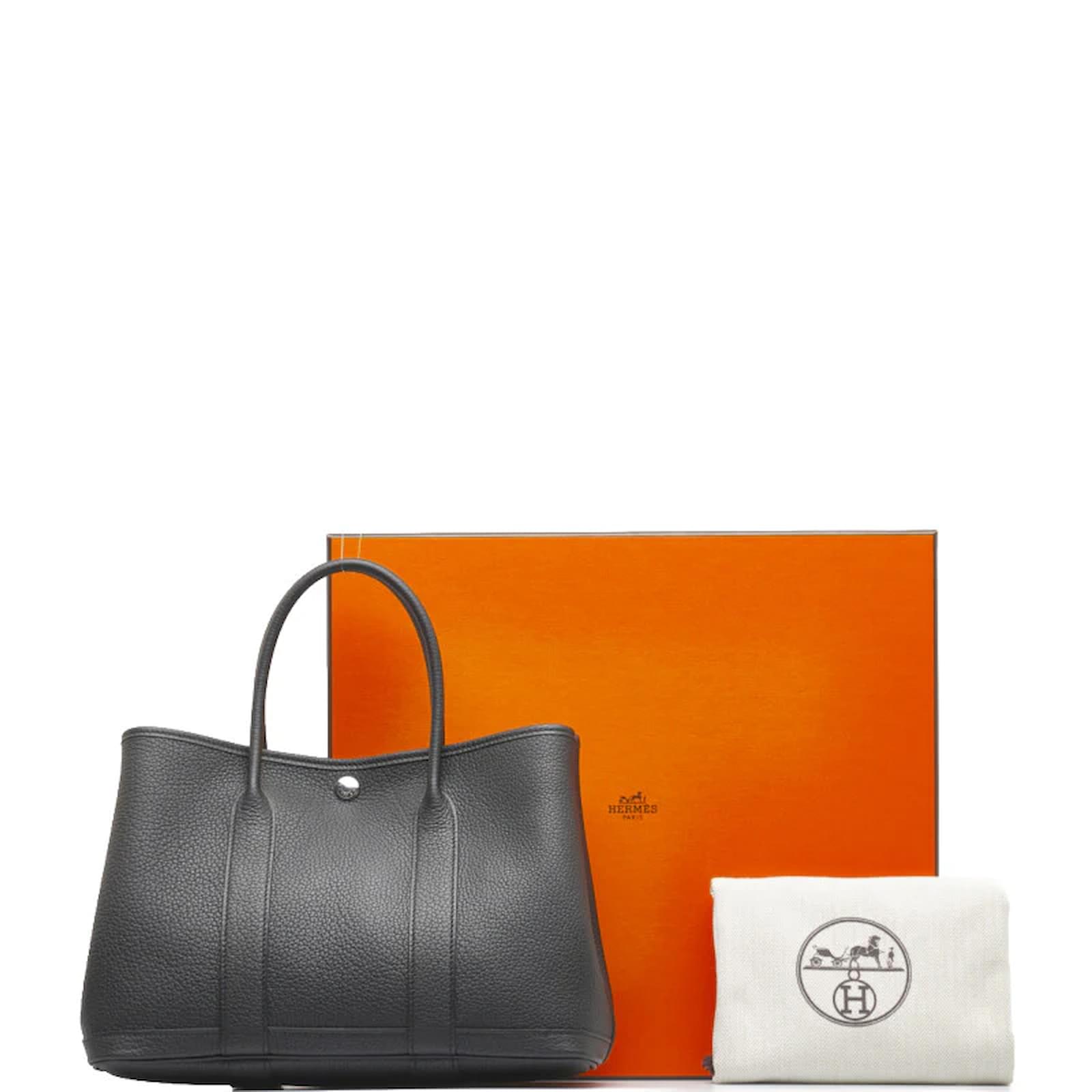 Hermès Negonda Garden Party PM Grey Leather Pony-style calfskin