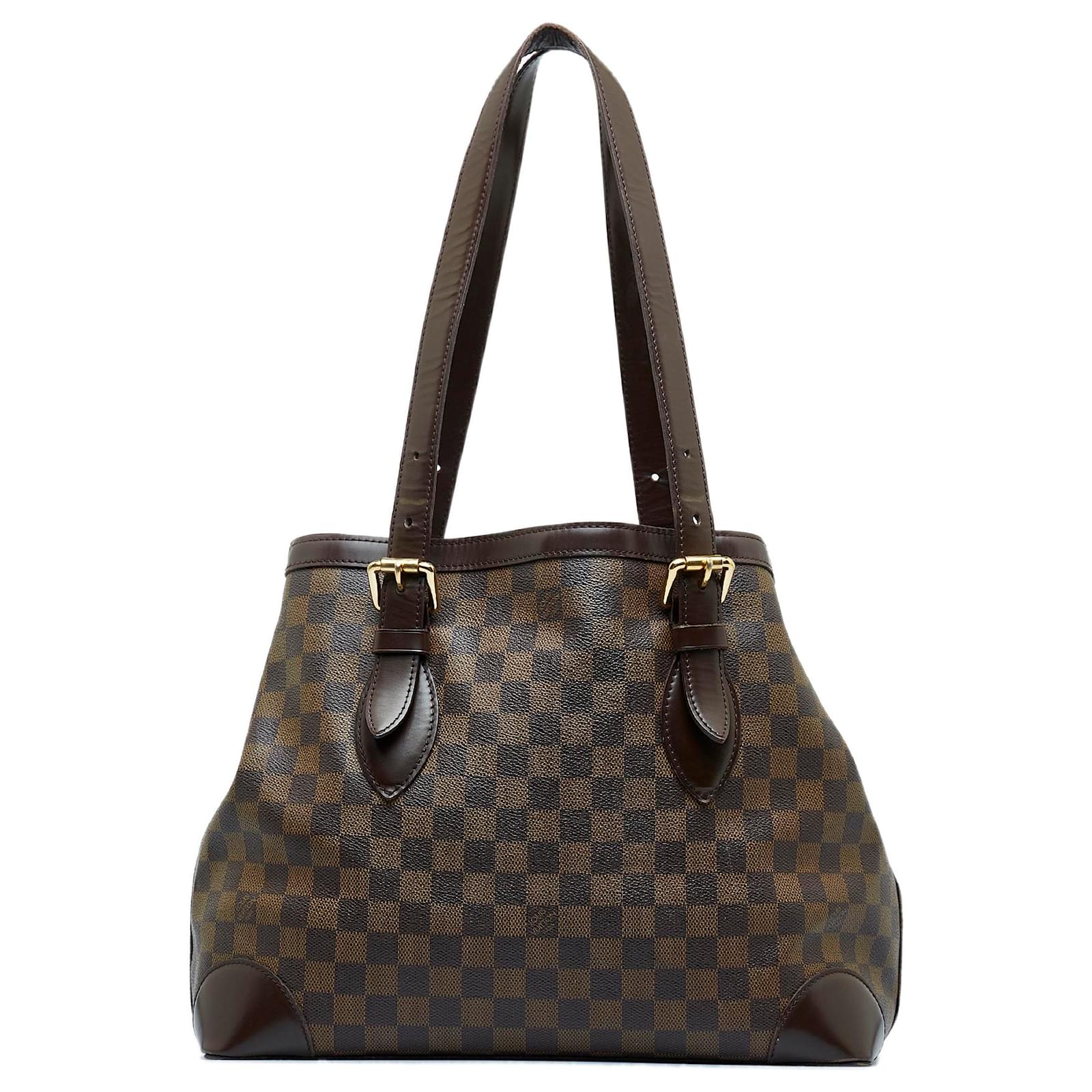 Louis Vuitton Brown Damier Ebene Hampstead MM Leather Cloth Pony-style  calfskin ref.998827 - Joli Closet