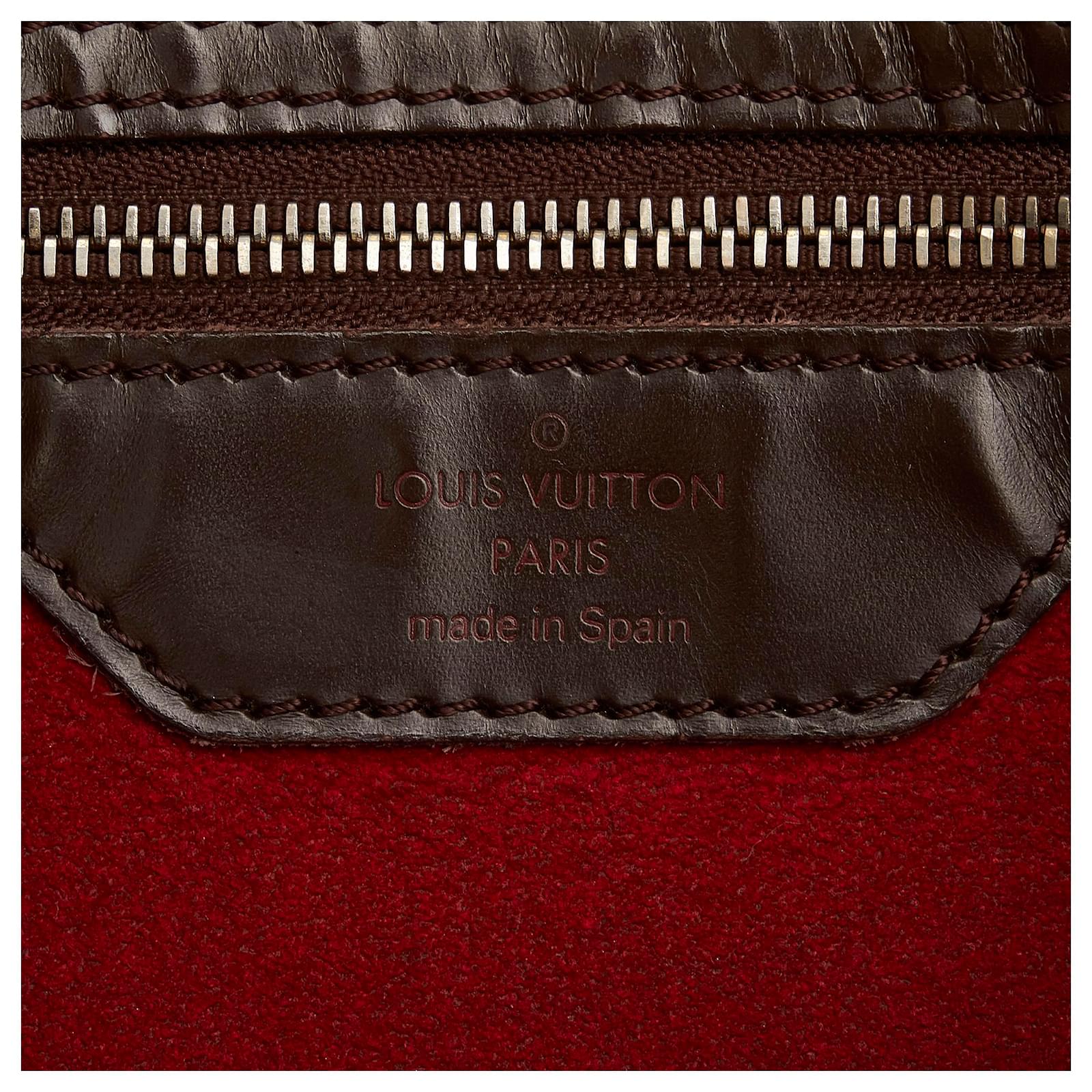 Louis Vuitton Brown Damier Ebene Hampstead MM Leather Cloth Pony-style  calfskin ref.998827 - Joli Closet