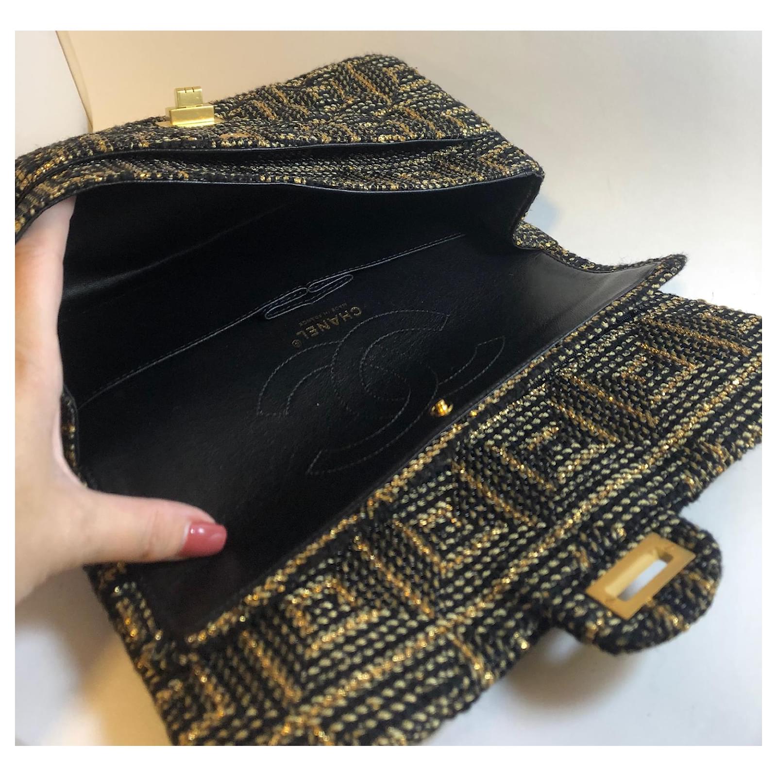 Vintage Chanel black 2.55 double flap shoulder bag. Paris limited edition.