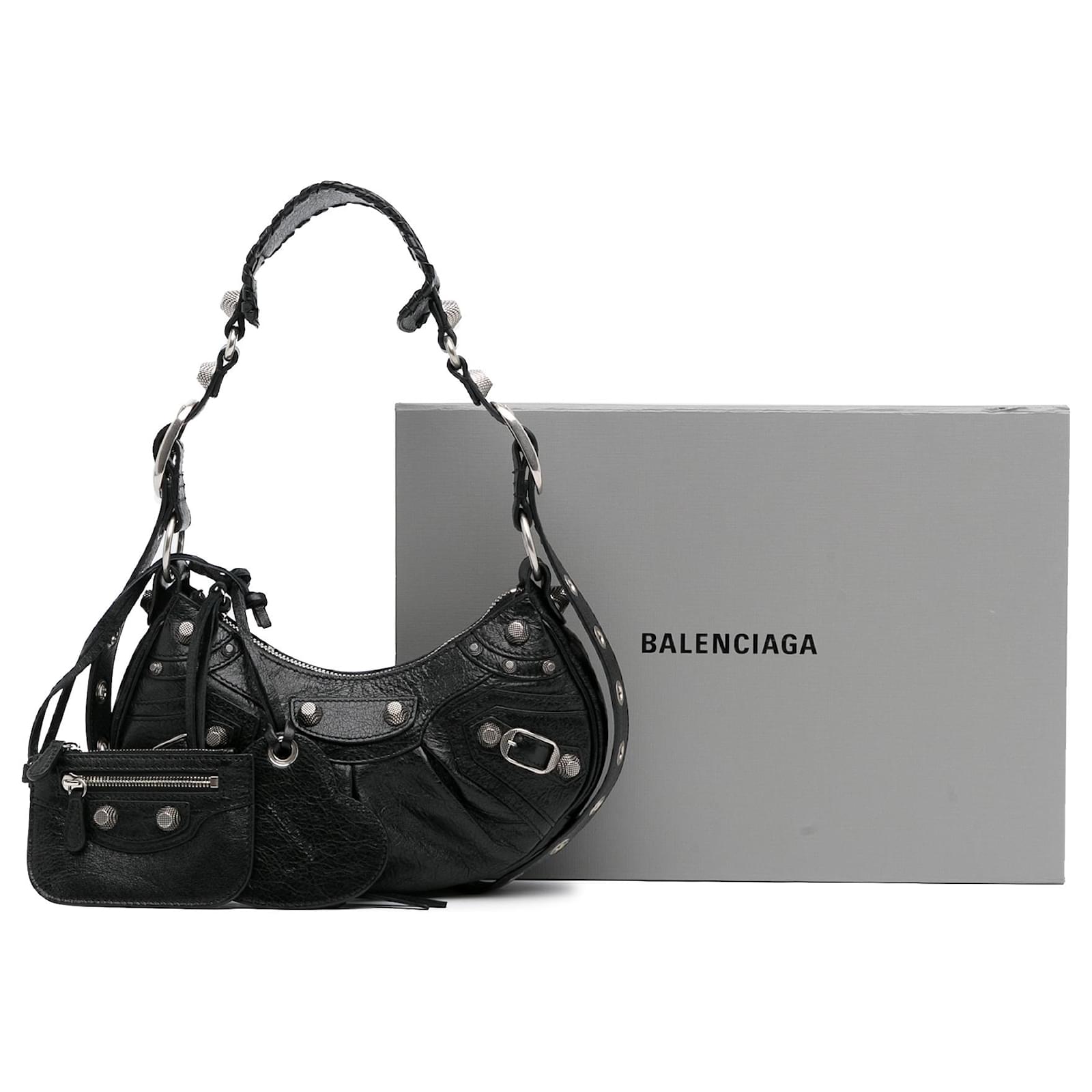 Balenciaga Black Motocross Le Cagole XS Leather Pony-style