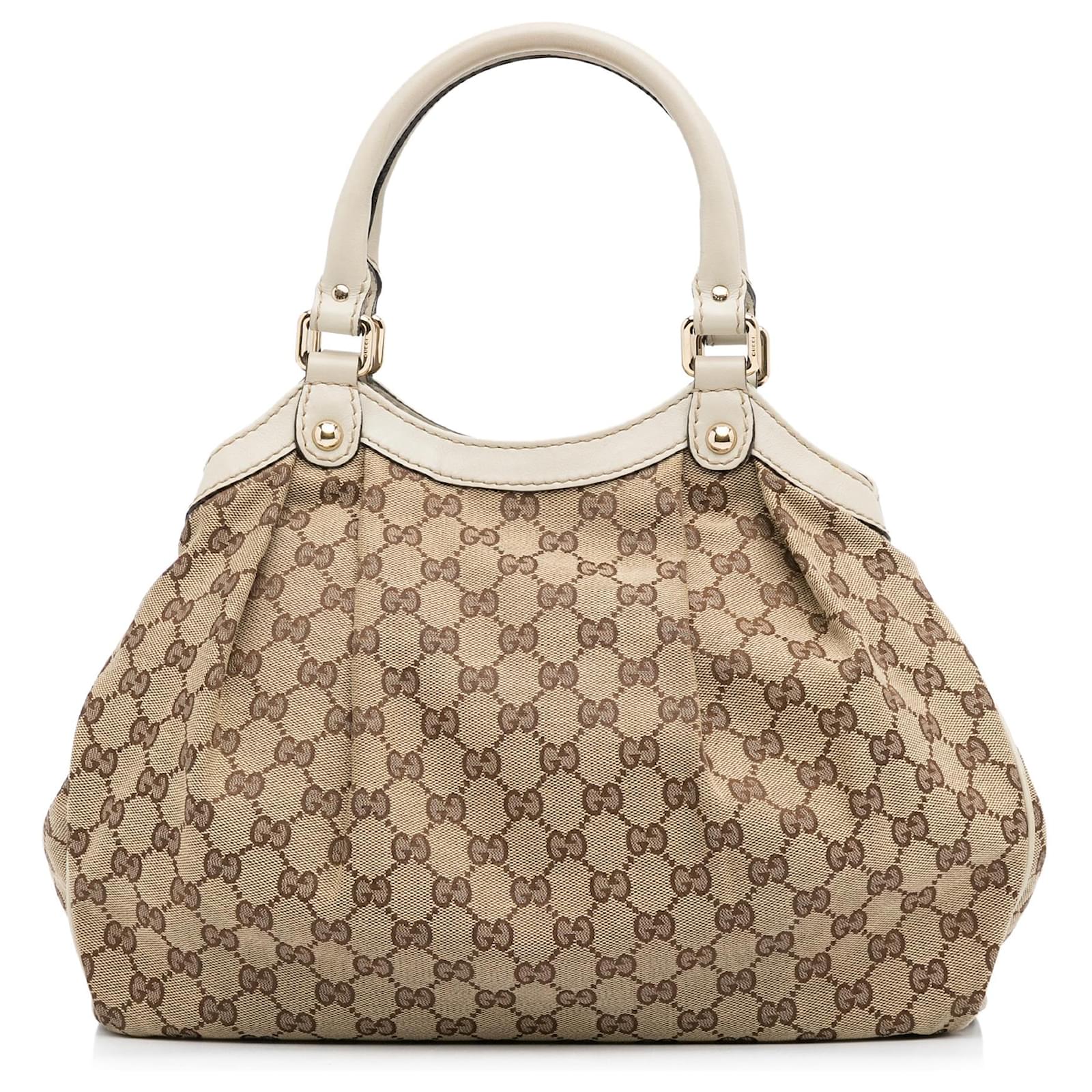 Gucci Beige/Brown GG Canvas Medium Sukey Tote Bag