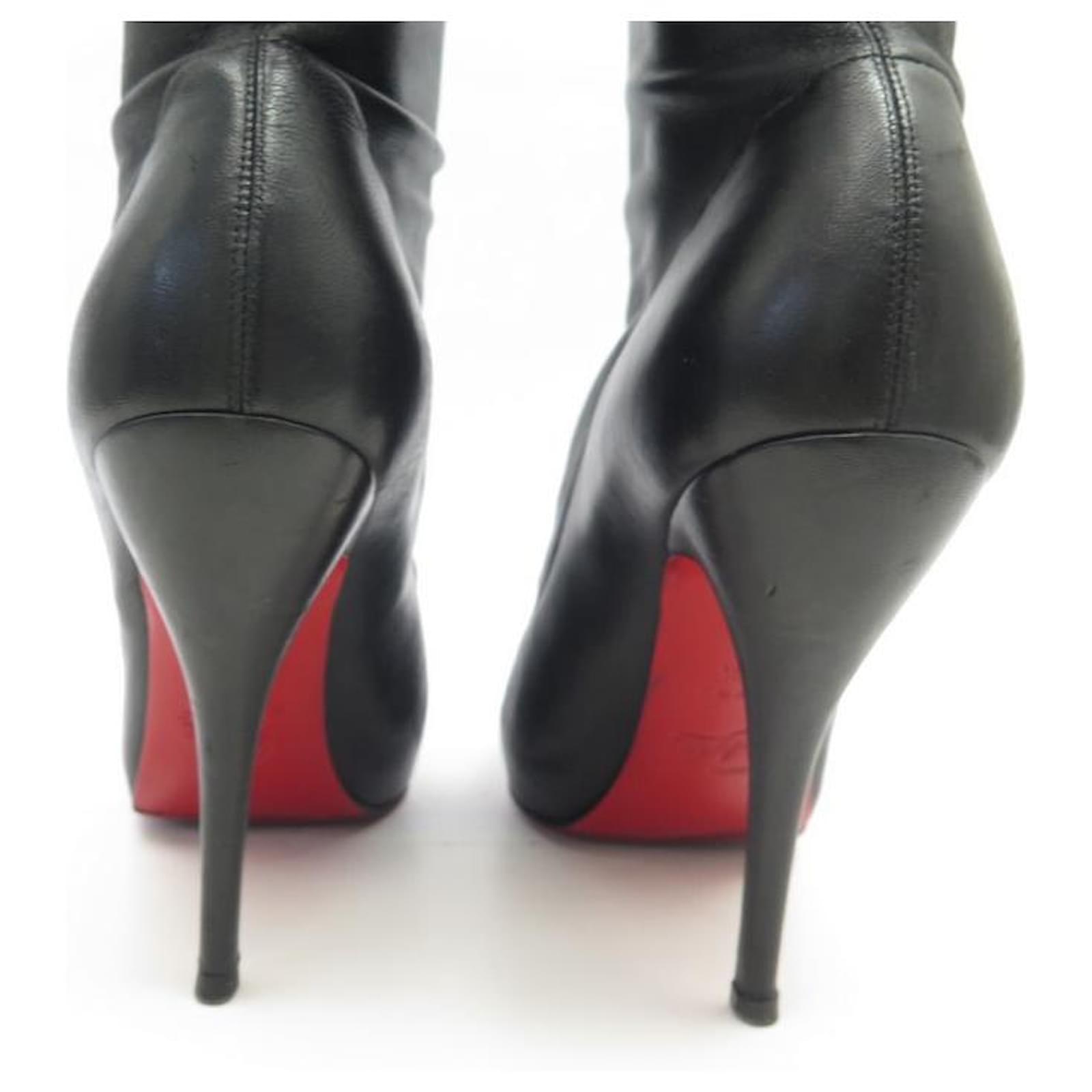 CHRISTIAN LOUBOUTIN SCHUHE FABIOLA ABSATZSTIEFEL Lederstiefel