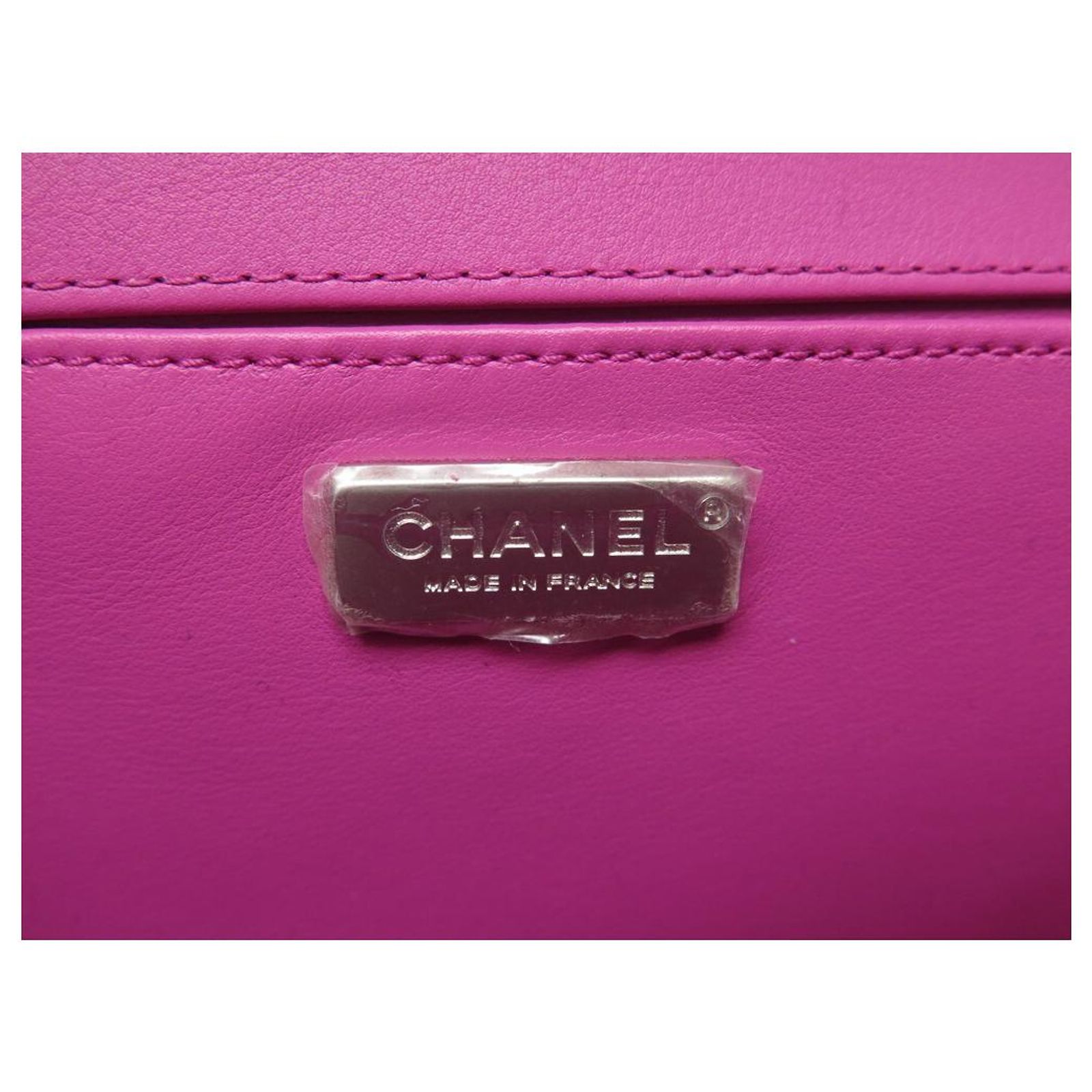 NEW CHANEL BOY CLASSIC HANDBAG FUSHIA PYTHON LEATHER CROSSBODY HAND BAG ...