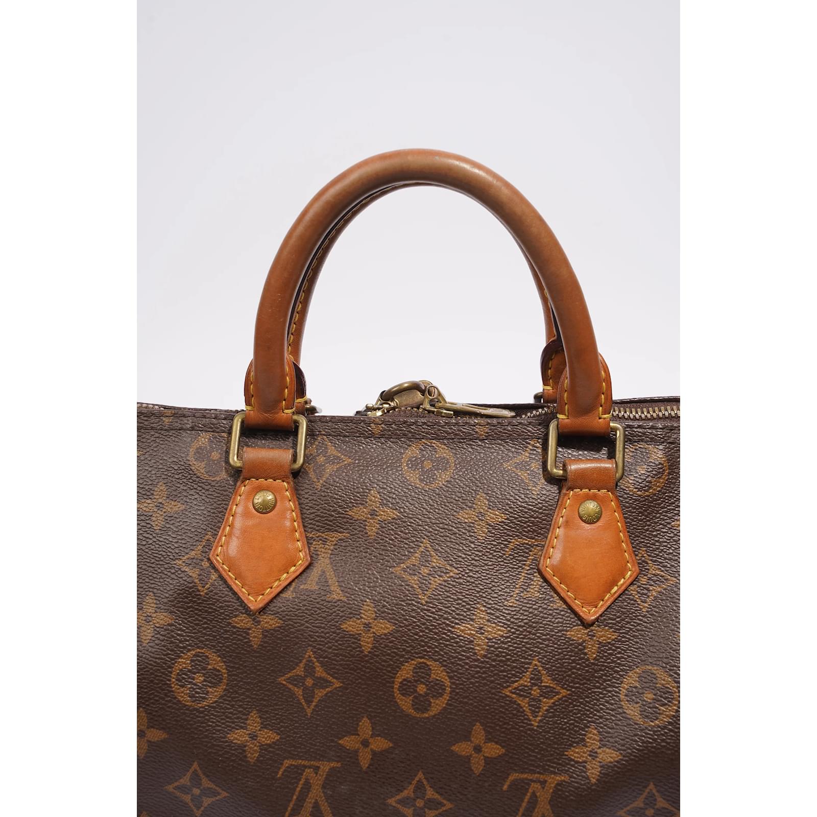 Louis Vuitton Speedy Bandouliere Monogram Canvas 30 Brown Cloth ref.1009437  - Joli Closet