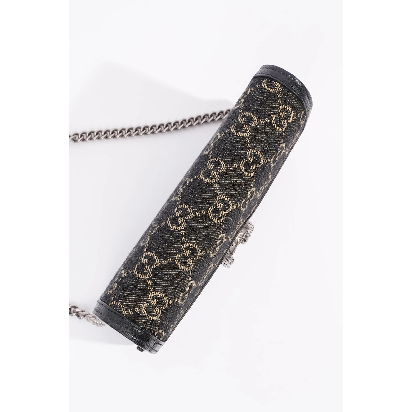 Gucci Dionysus GG Chain Wallet Monogram Black Denim ref.1009457 - Joli  Closet