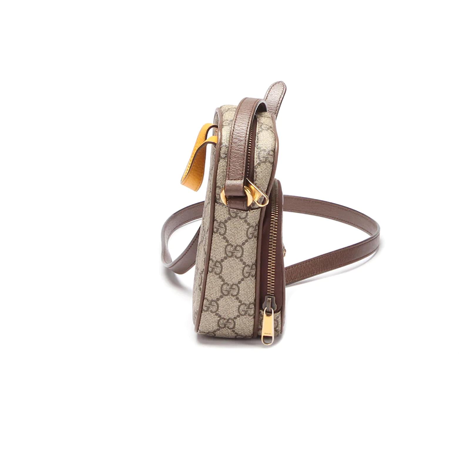 Gucci GG Supreme Neo Vintage Mini Crossbody Bag 658556 Brown Cloth