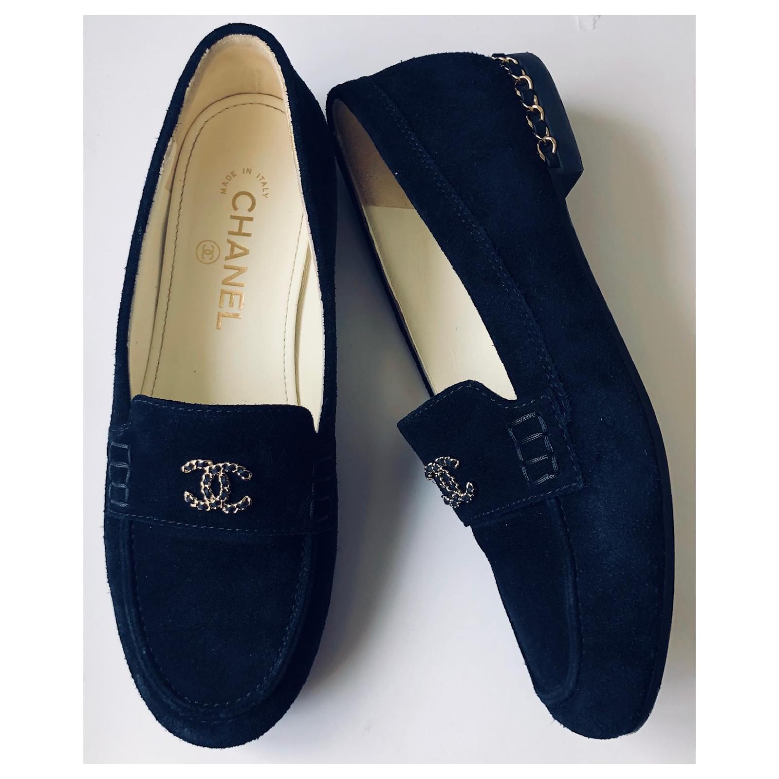 Chanel Chain Heel Loafers