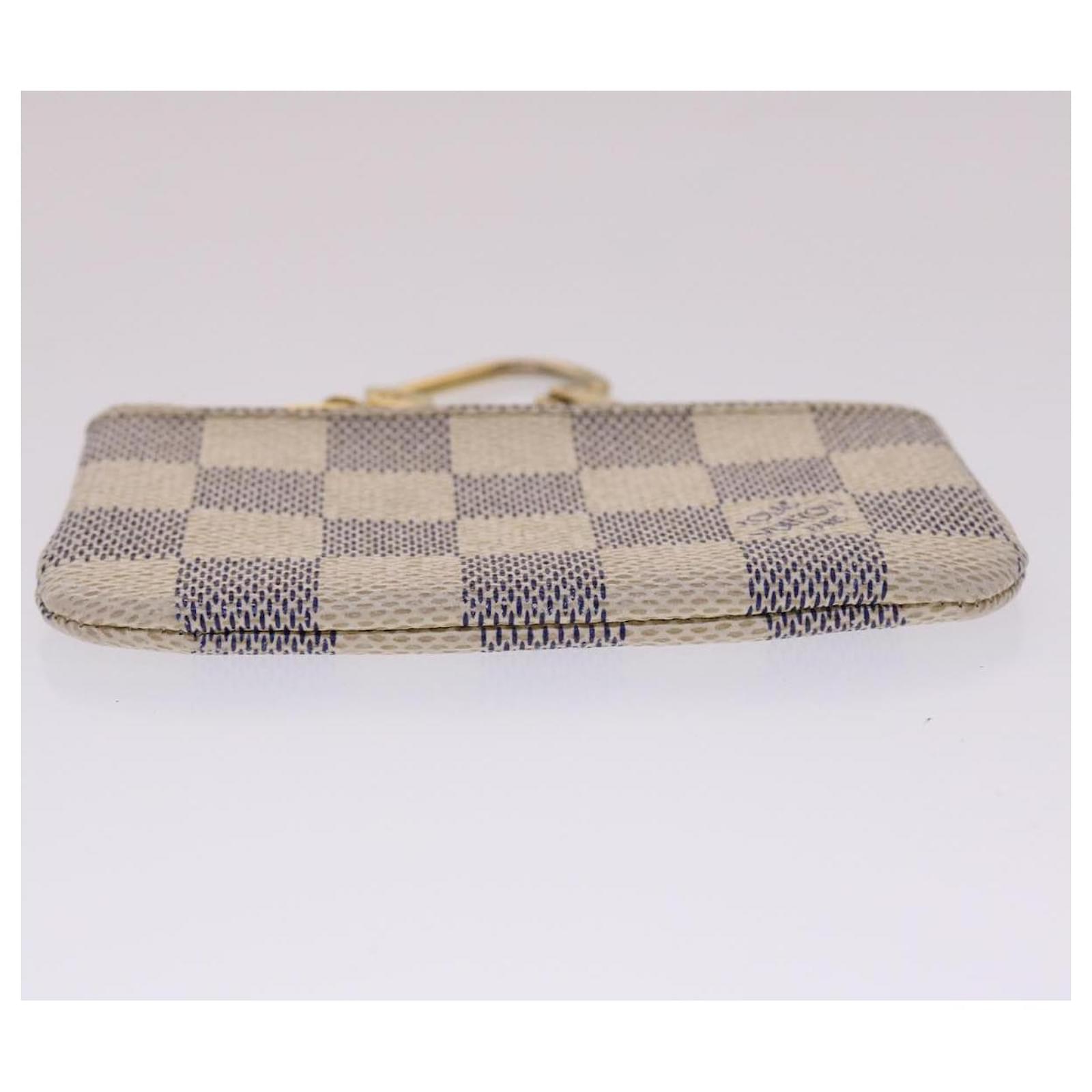 LOUIS VUITTON Damier Azur Pochette Cles Coin Purse N62659 LV Auth 48517  ref.1010264 - Joli Closet