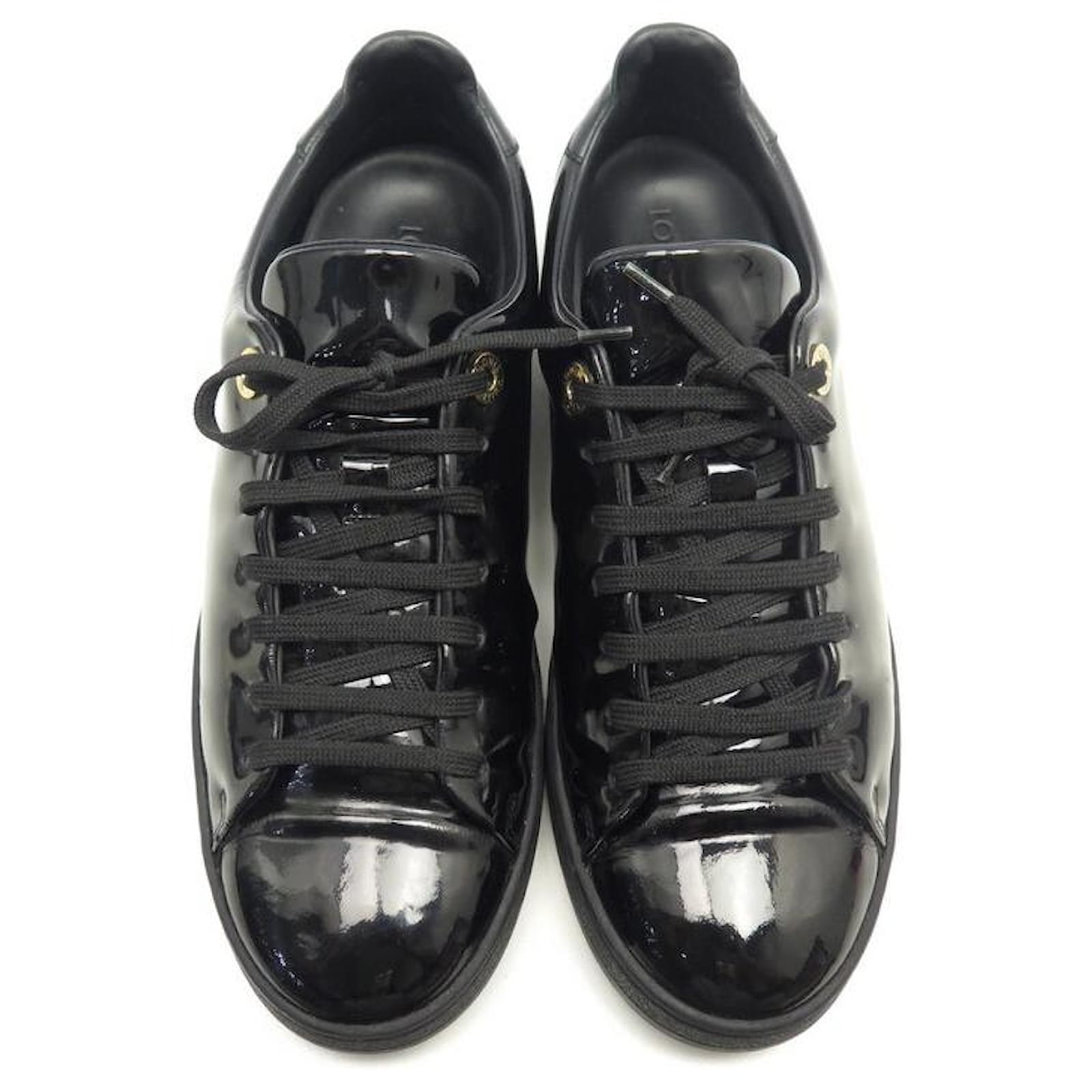 Louis Vuitton Patent Leather Front Row Sneakers - Size 7.5 / 37.5