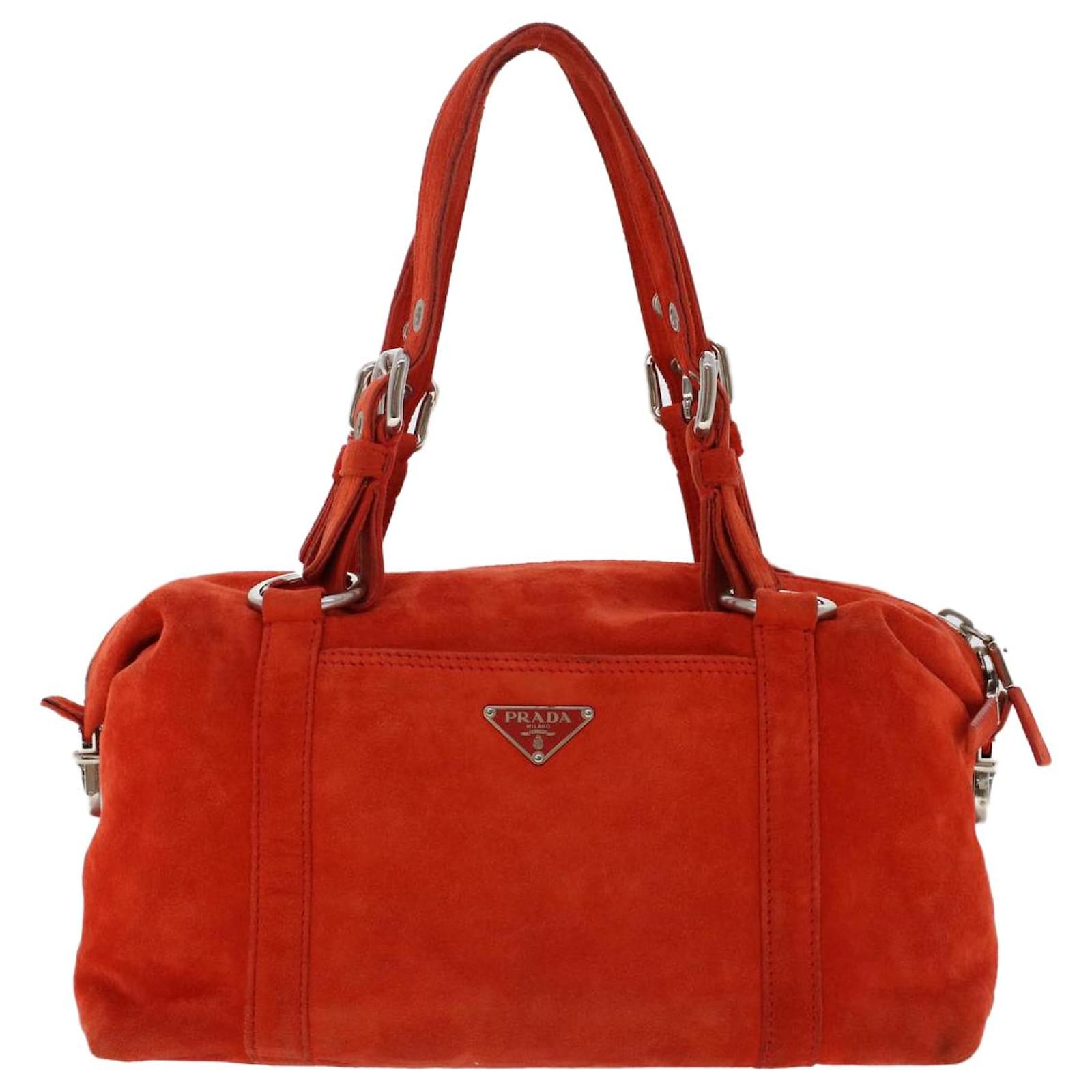 Prada Orange Suede Lock Flap Chain Shoulder Bag at 1stDibs  orange suede  bag, prada authenticity card, orange suede handbag